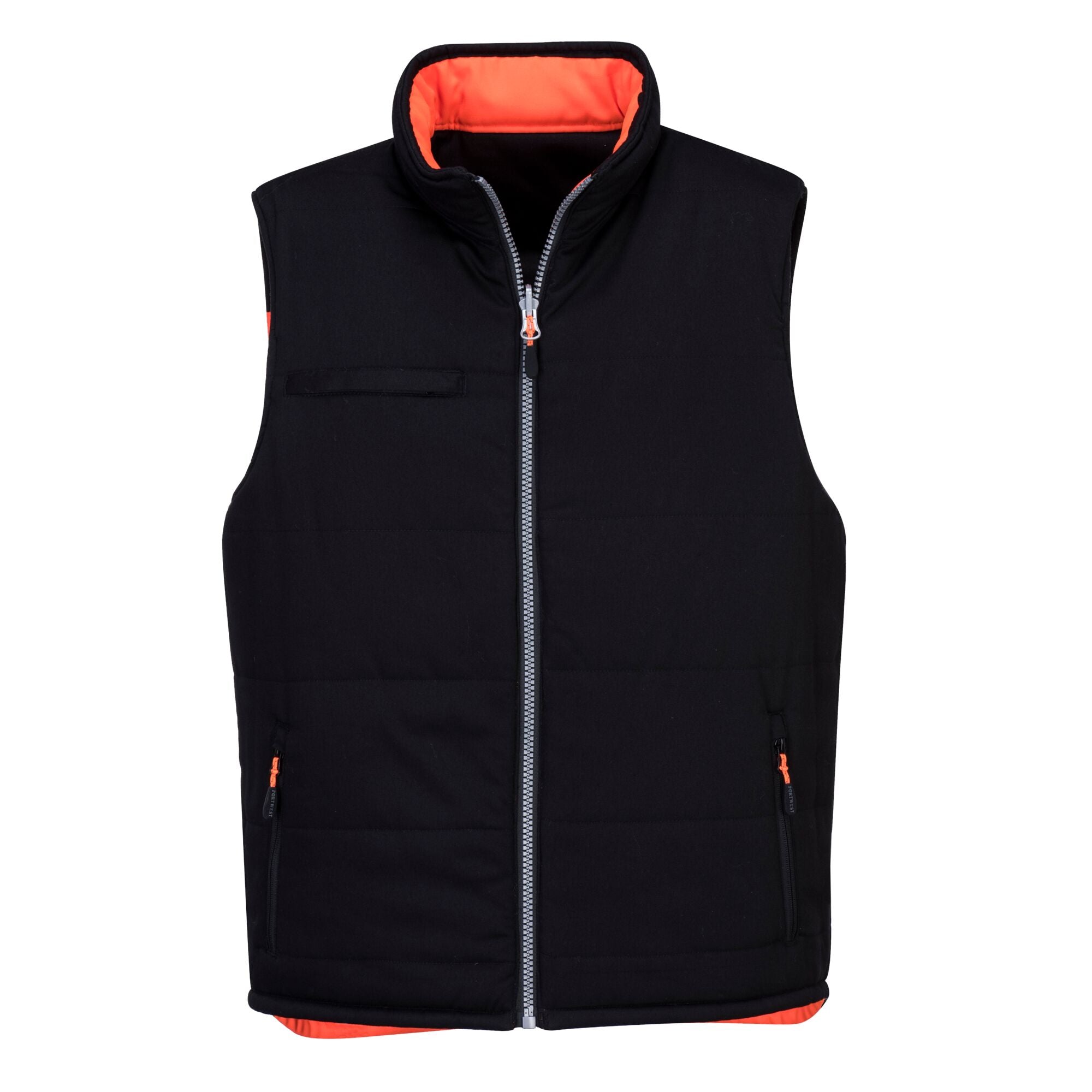 PW3 Hoge zichtbaarheid Bodywarmer 2-zijdig draagbaar - Oranje/Zwart - opname 2