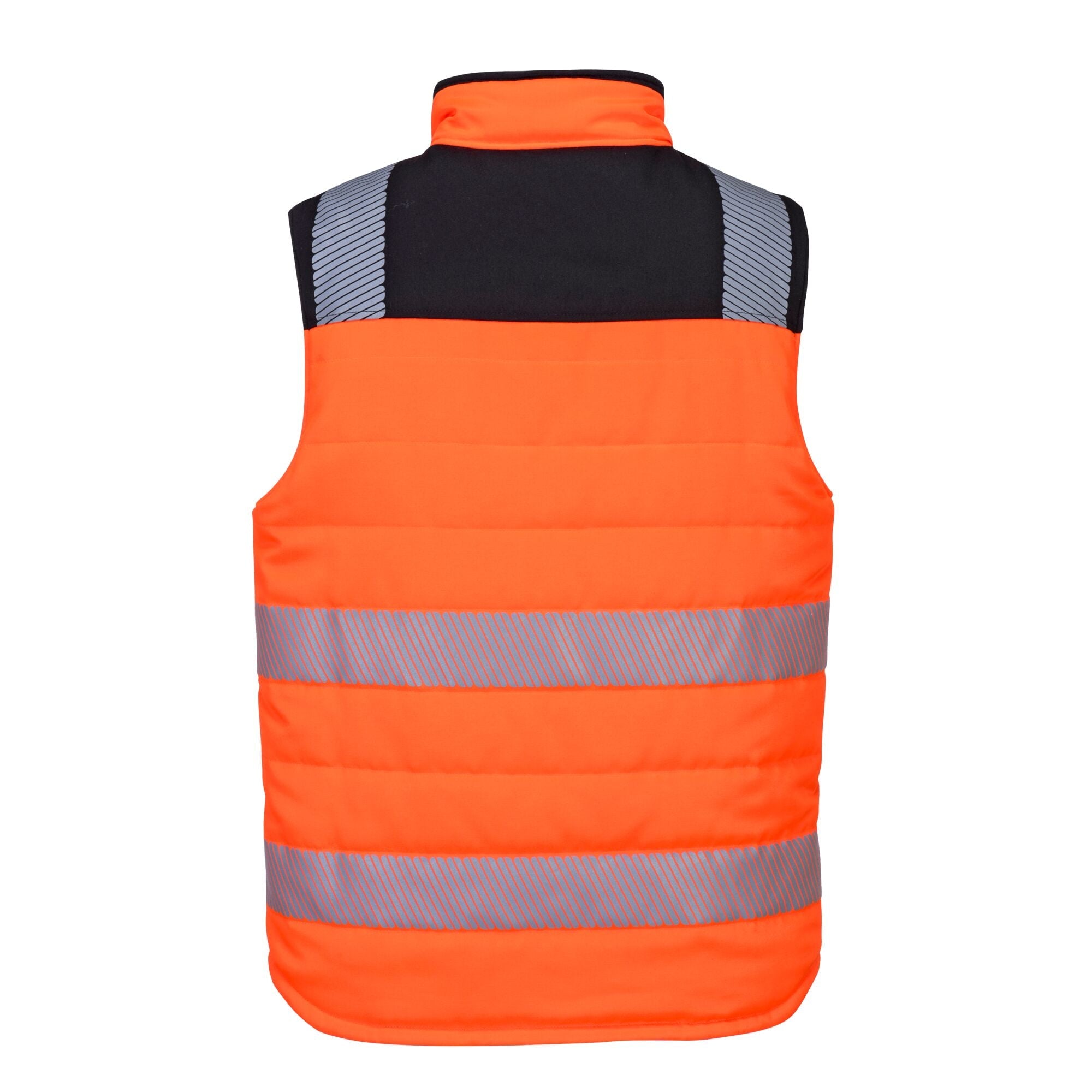 PW3 Hoge zichtbaarheid Bodywarmer 2-zijdig draagbaar - Oranje/Zwart - achterkant