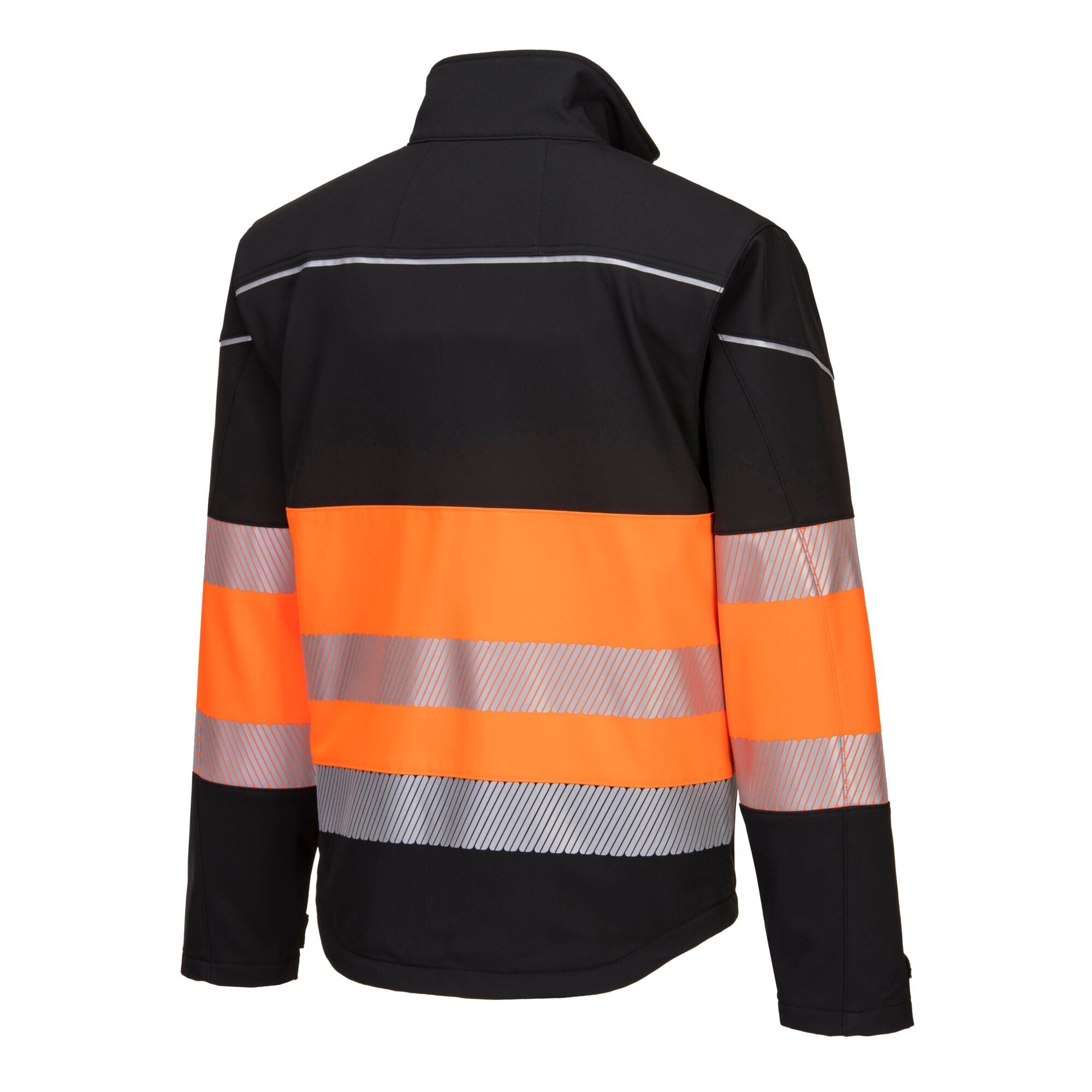 PW3 Hi-Vis Softshell jas (3L) Klasse 1 - Zwart/Oranje - opname 3