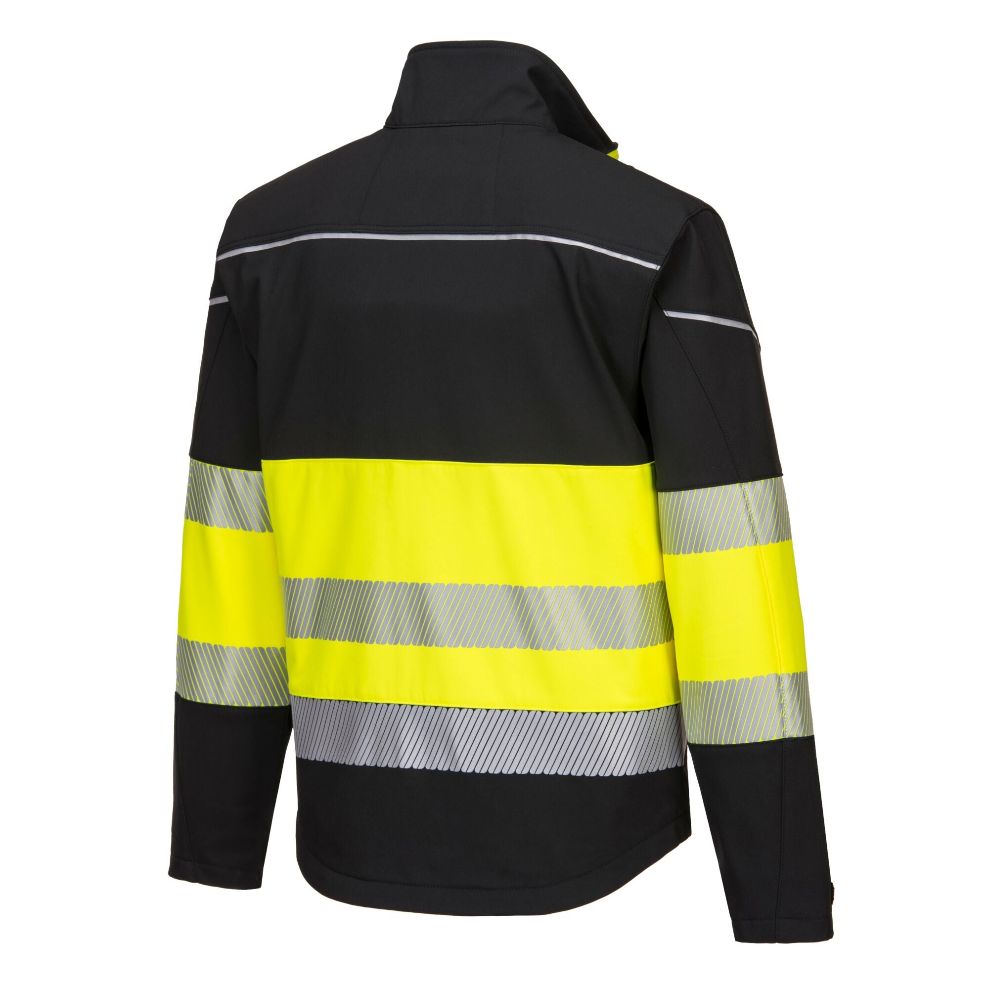 PW3 Hi-Vis Softshell jas (3L) Klasse 1 - Zwart/geel - opname 3