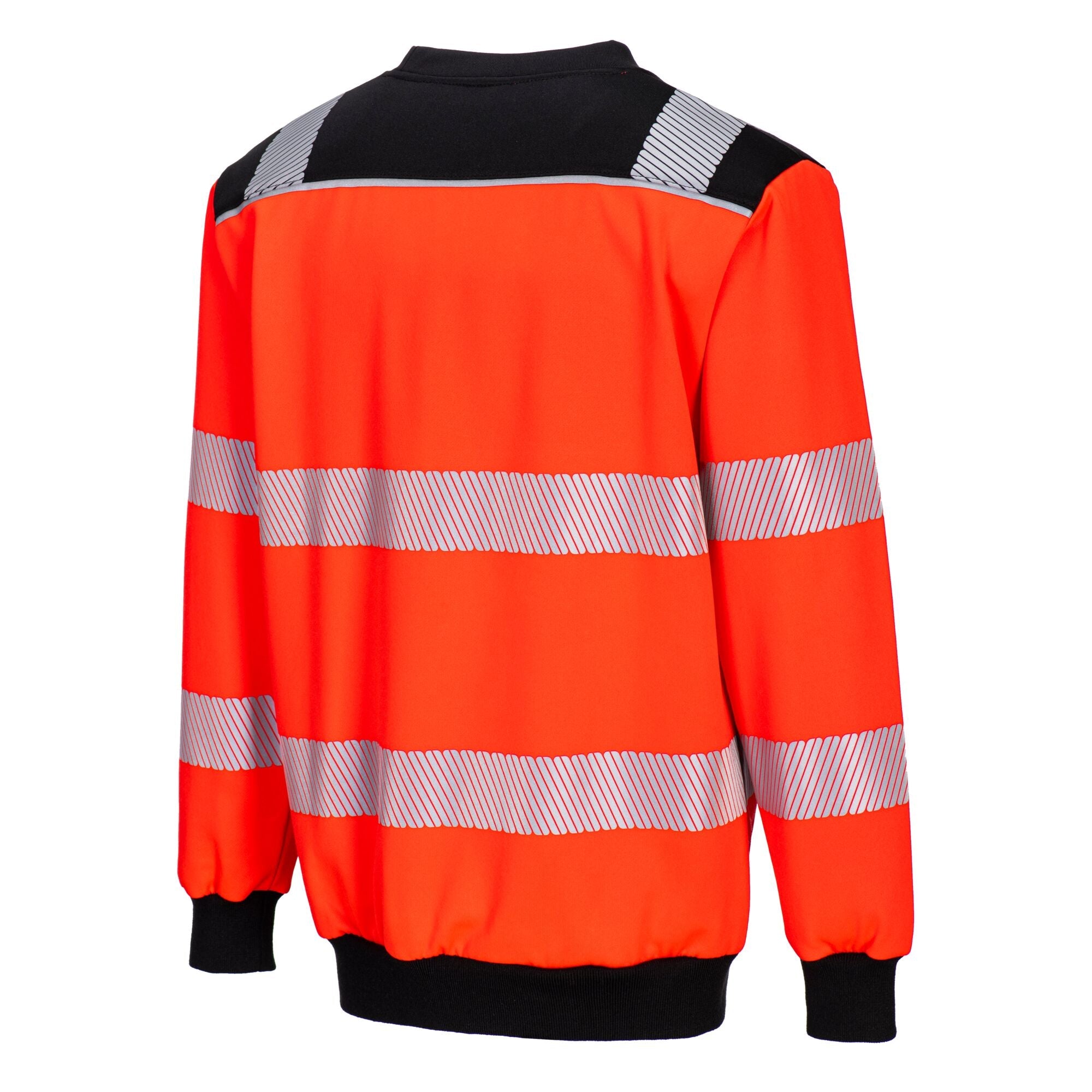 PW3 Hi-Vis Sweatshirt met ronde hals - Rood/Zwart - opname 3