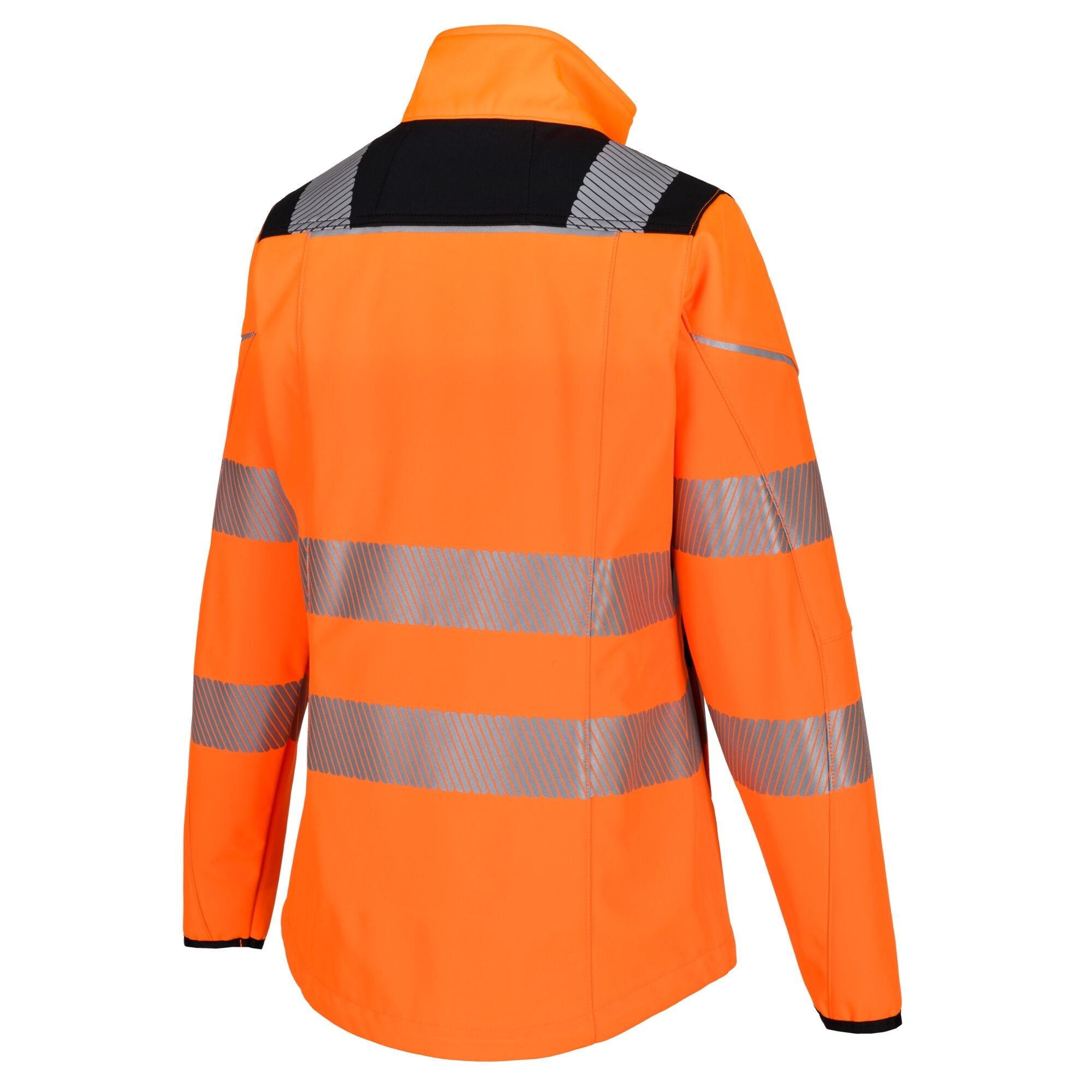 PW3 Hi-Vis Softshell jas voor dames - Oranje/Zwart - opname 3