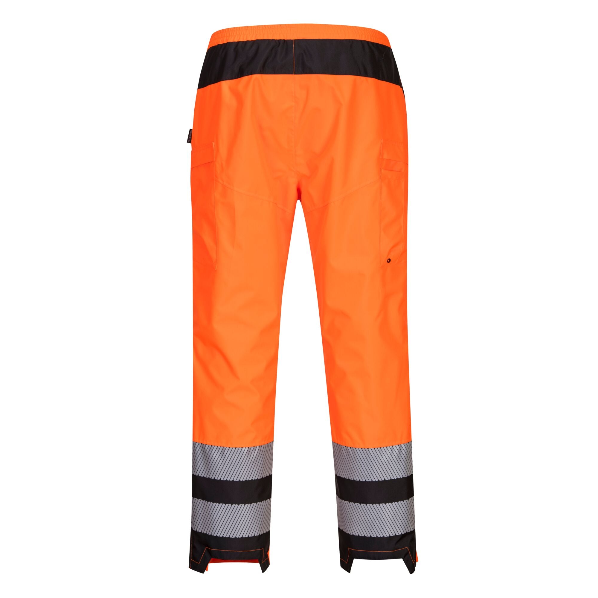PW3 Hi-Vis Dames Regenbroek - Oranje/Zwart - achterkant
