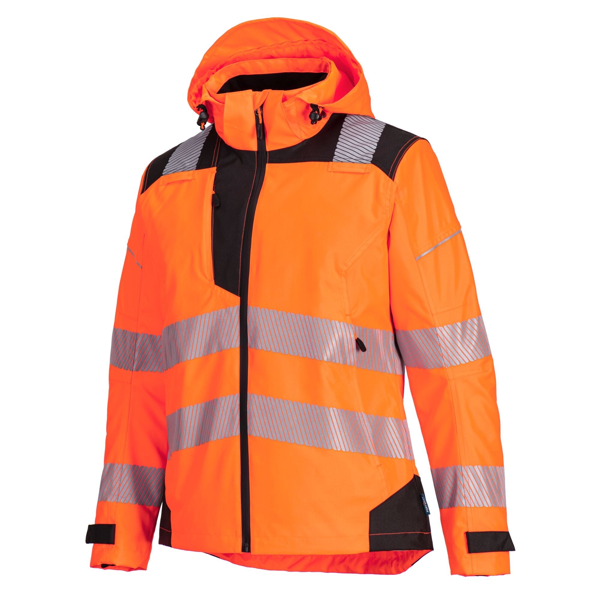 PW3 Hi-Vis Dames Regenjack - Oranje/Zwart - opname 2