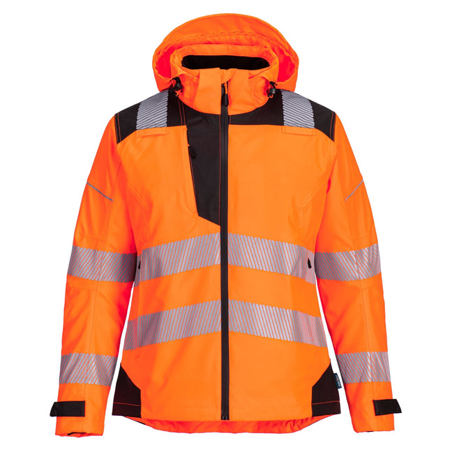 PW3 Hi-Vis Dames Regenjack - Oranje/Zwart