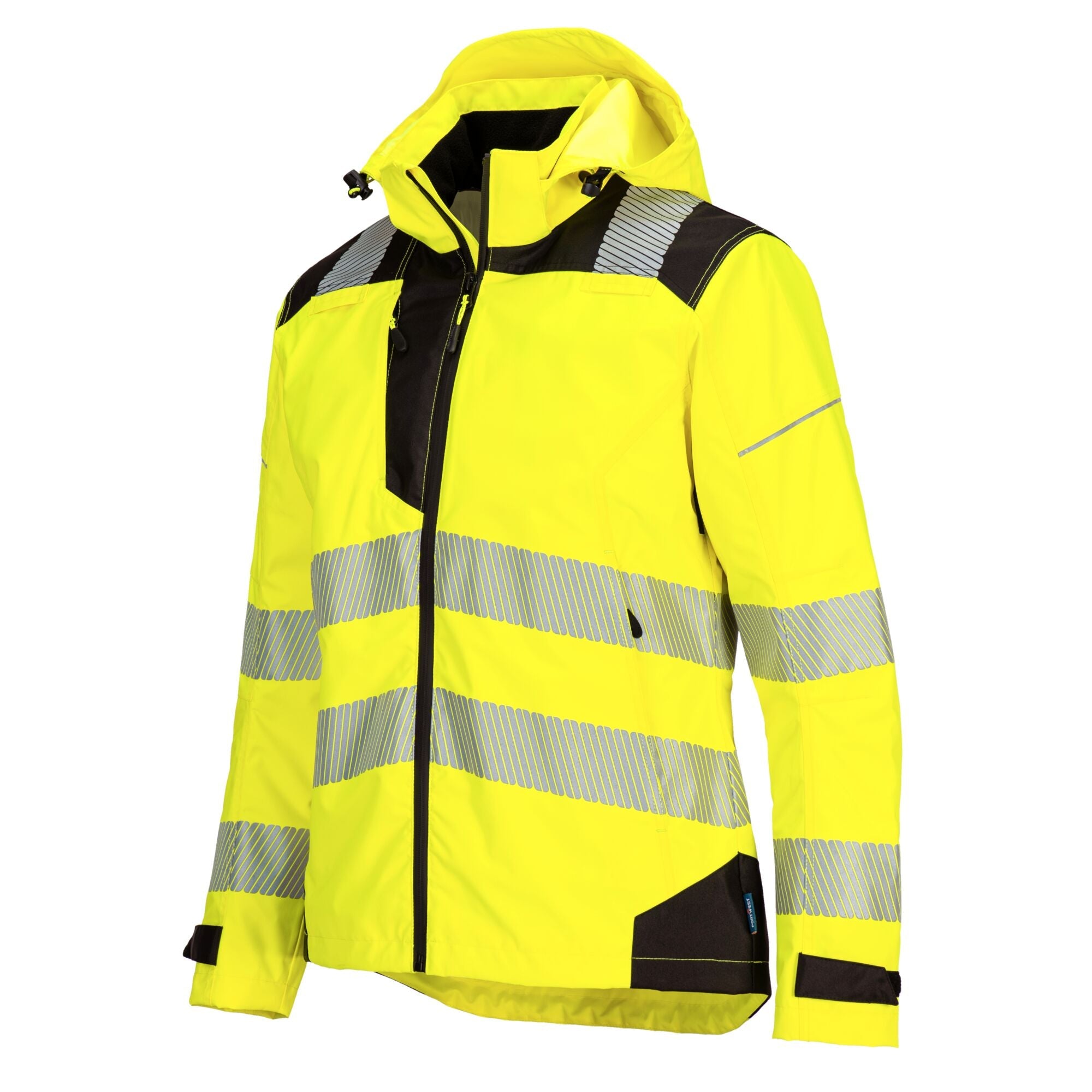 PW3 Hi-Vis Dames Regenjack - Geel/Zwart - opname 2