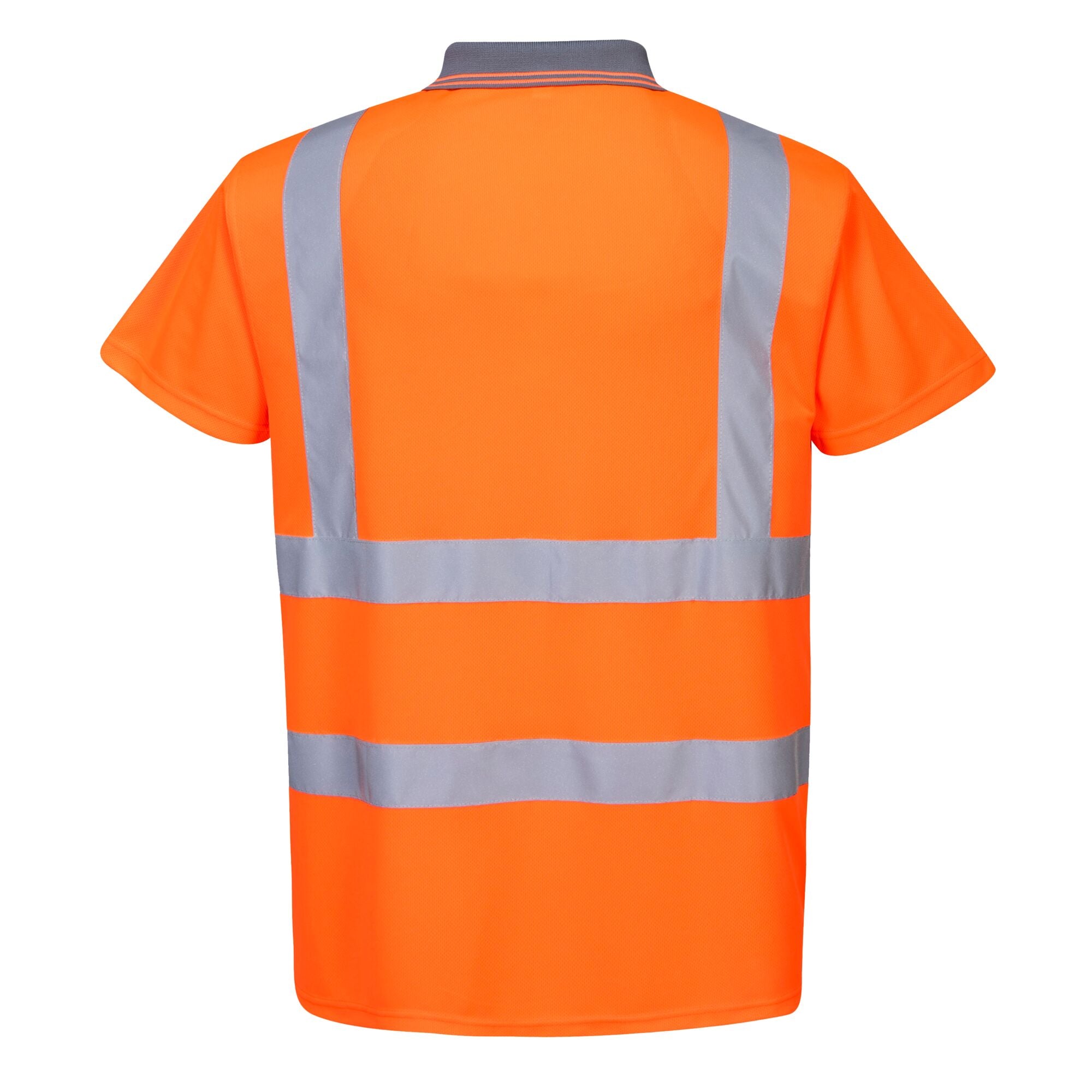 Hi-Vis Korte Mouw Polo RIS - Oranje - achterkant