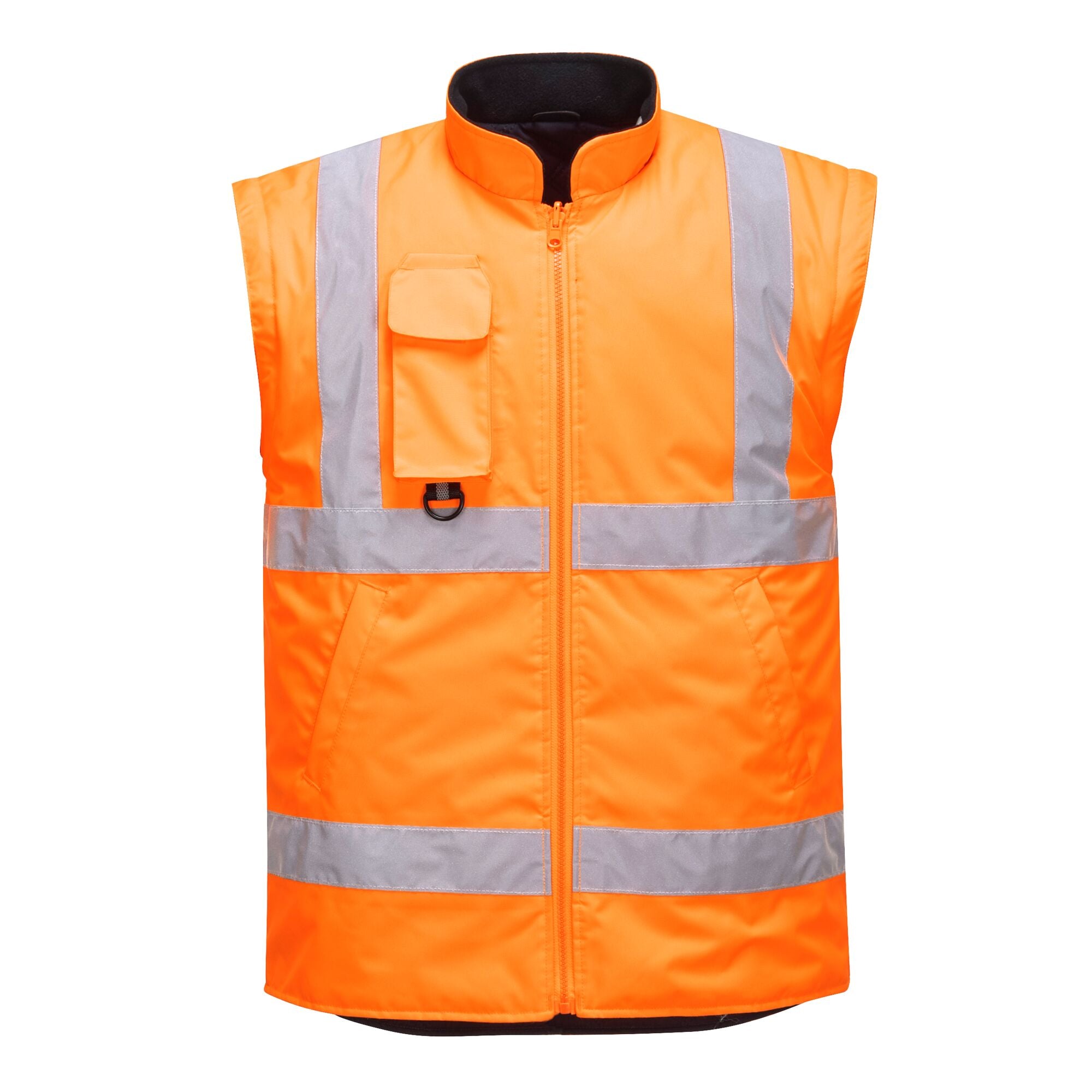 Hi-Vis Ademend 7-in-1 Verkeersjack - Oranje - opname 8