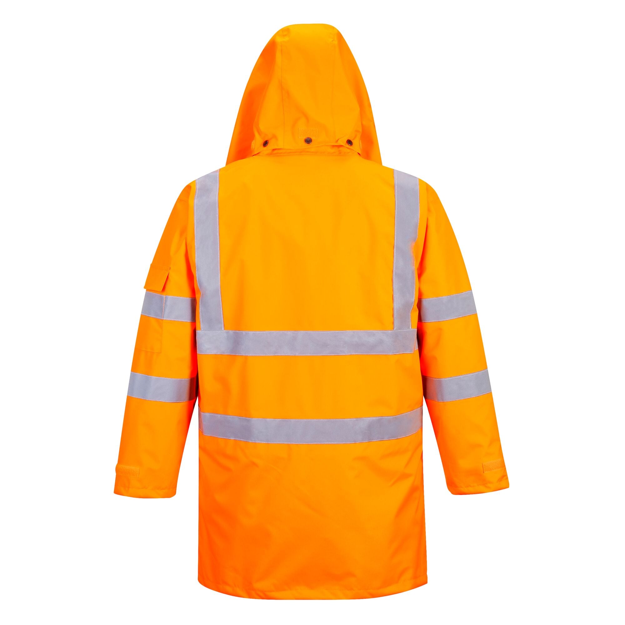 Hi-Vis Ademend 7-in-1 Verkeersjack - Oranje - opname 9