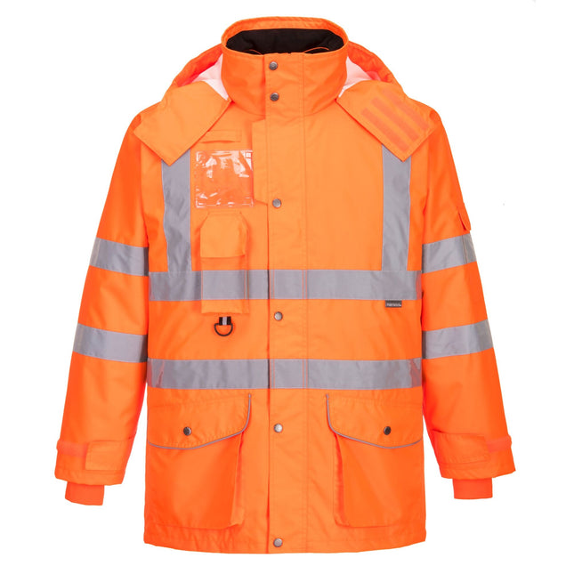 Hi-Vis Ademend 7-in-1 Verkeersjack - Oranje