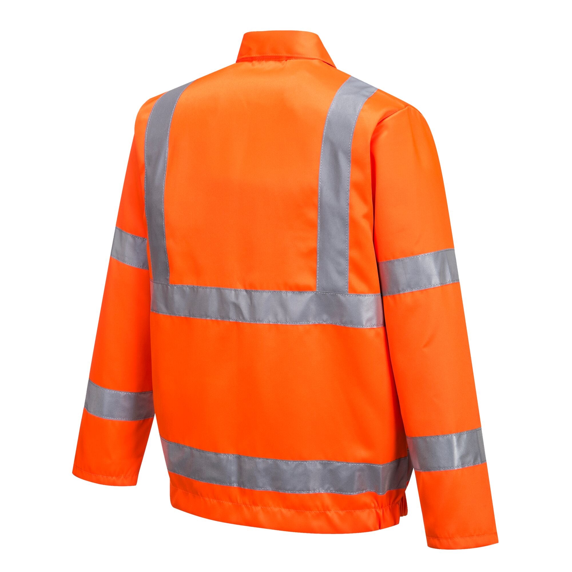 Hi-Vis Polyester Katoenen Bomberjack - Oranje - opname 3