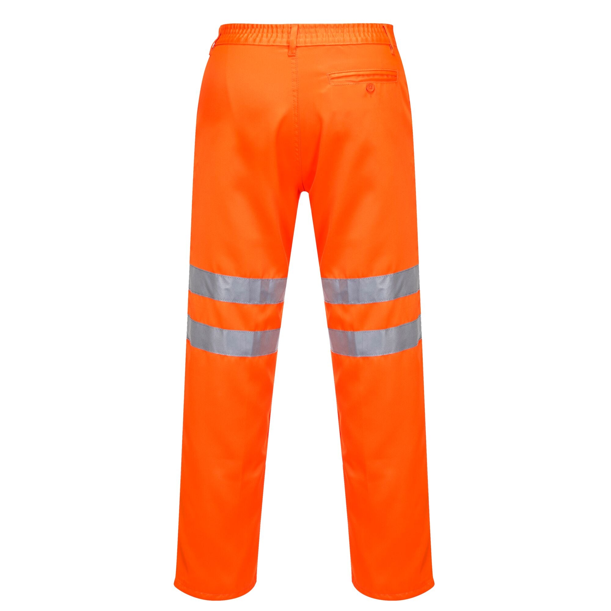 Hi-Vis polykatoen servicebroek - Oranje - achterkant