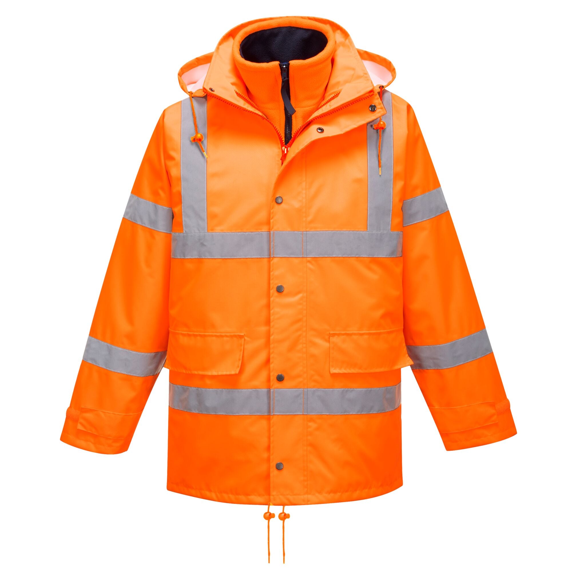 Hi-Vis Ademend Jack Jas (interactive) - Oranje - opname 2