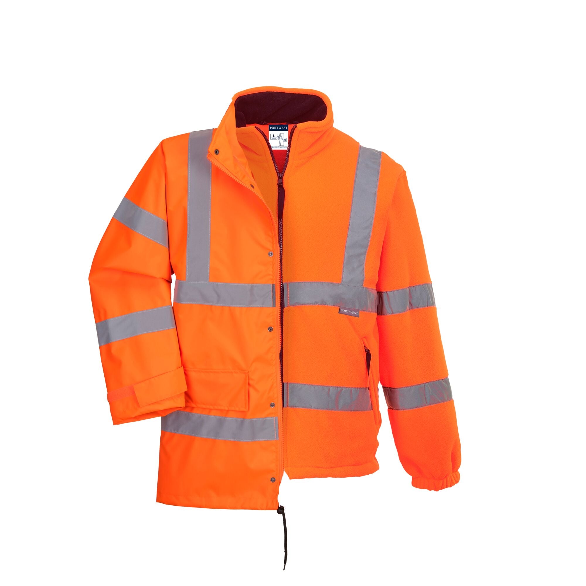 Hi-Vis Ademend Jack Jas (interactive) - Oranje - opname 4