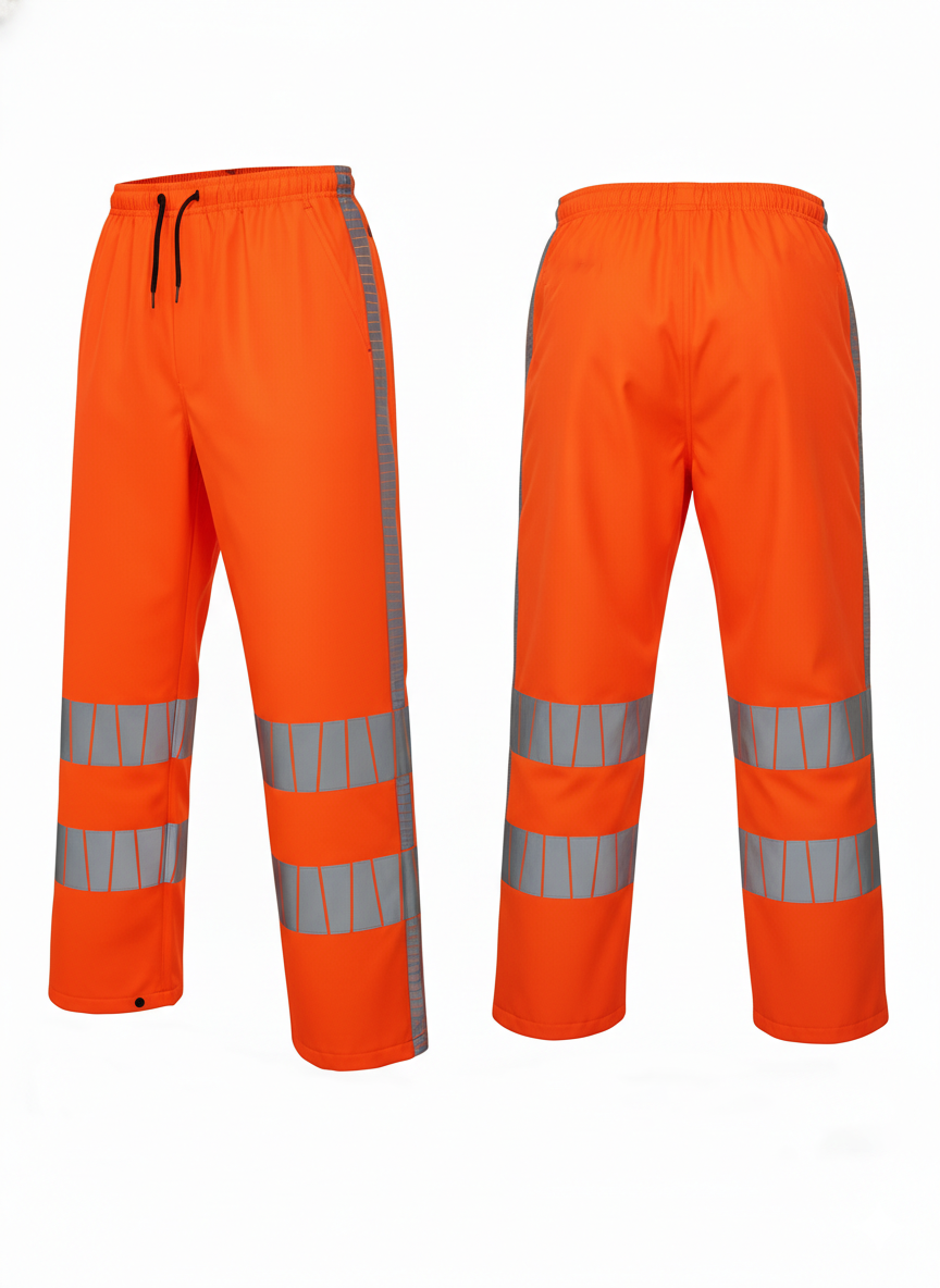Bestex Regenbroek RWS PU stretch oranje