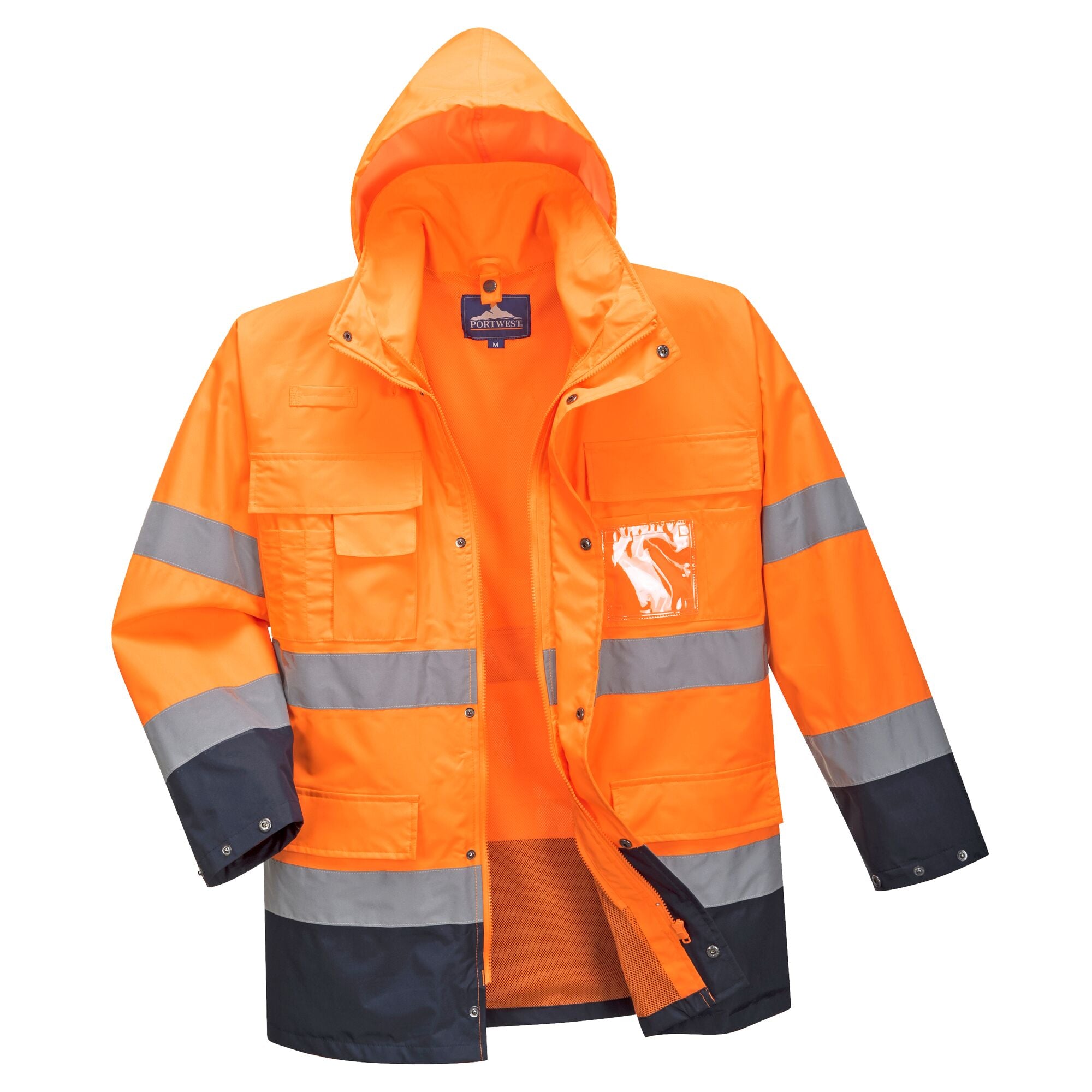 Hi-Vis Lite 3 in 1 contrast Jack - Oranje/Marine - opname 2