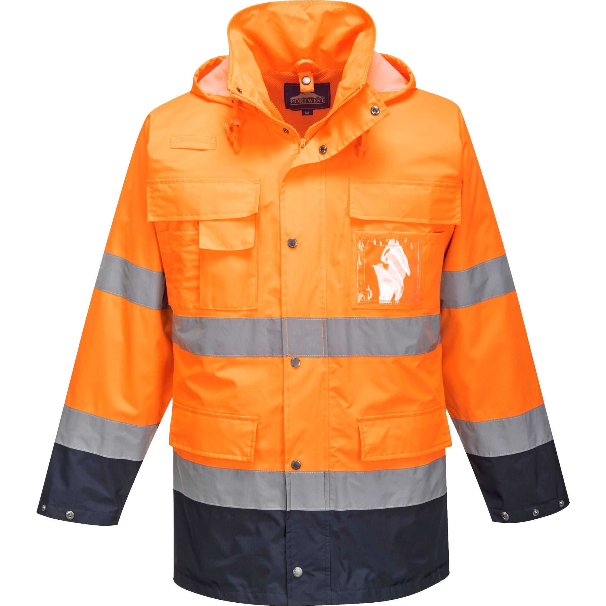 Hi-Vis Lite 3 in 1 contrast Jack - Oranje/Marine - opname 3