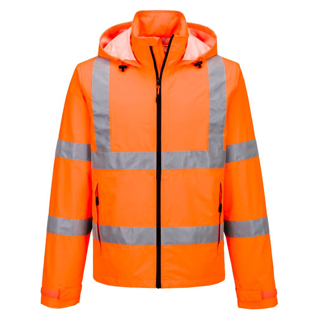 Hi-Vis Lightweight Packable Jacket - Orange