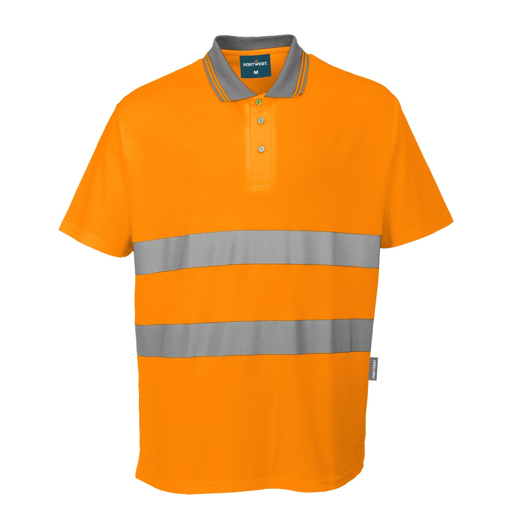 Hi-Vis Katoen Comfort Poloshirt K/M - Oranje