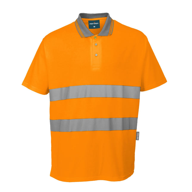 Hi-Vis Katoen Comfort Poloshirt K/M - Oranje