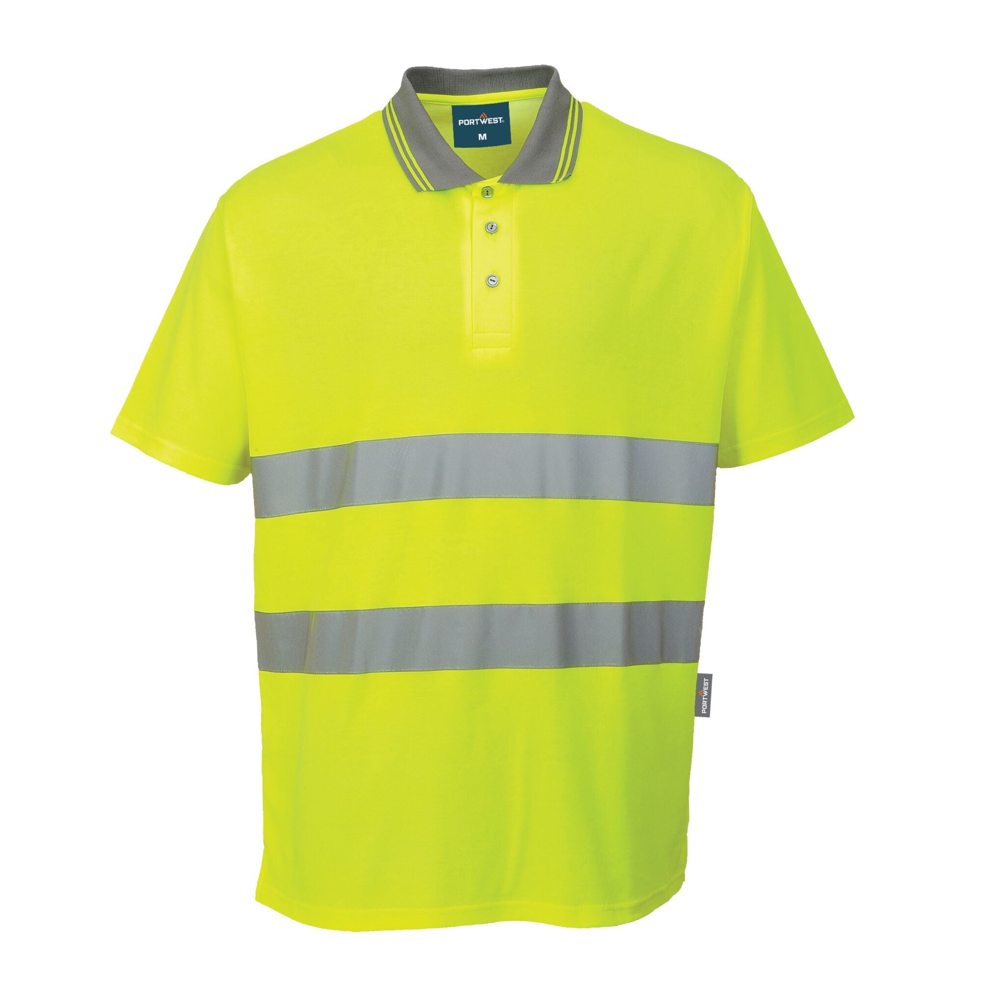 Hi-Vis Katoen Comfort Poloshirt K/M - Geel