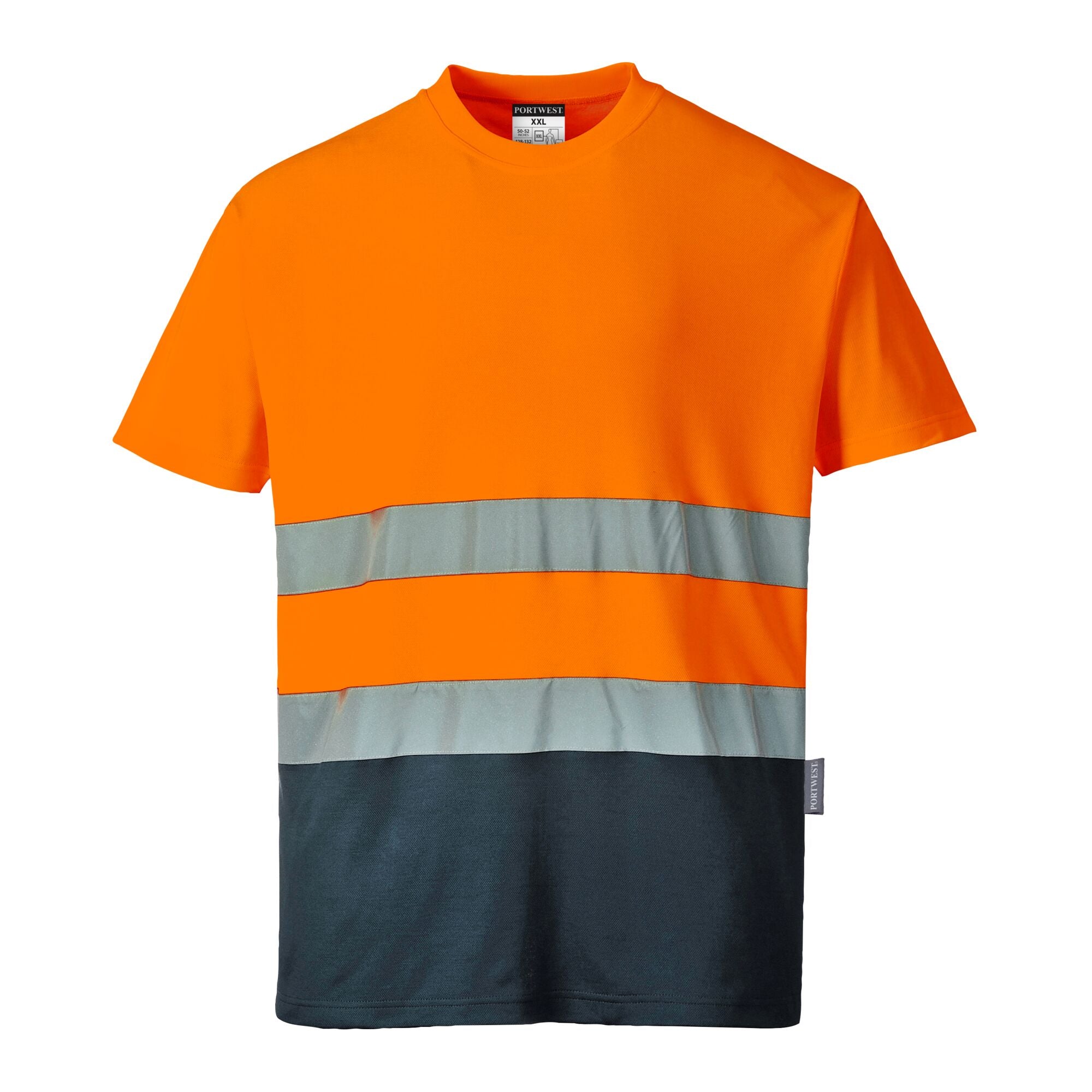 Tweekleuren Katoenen Comfort - Oranje/Marine