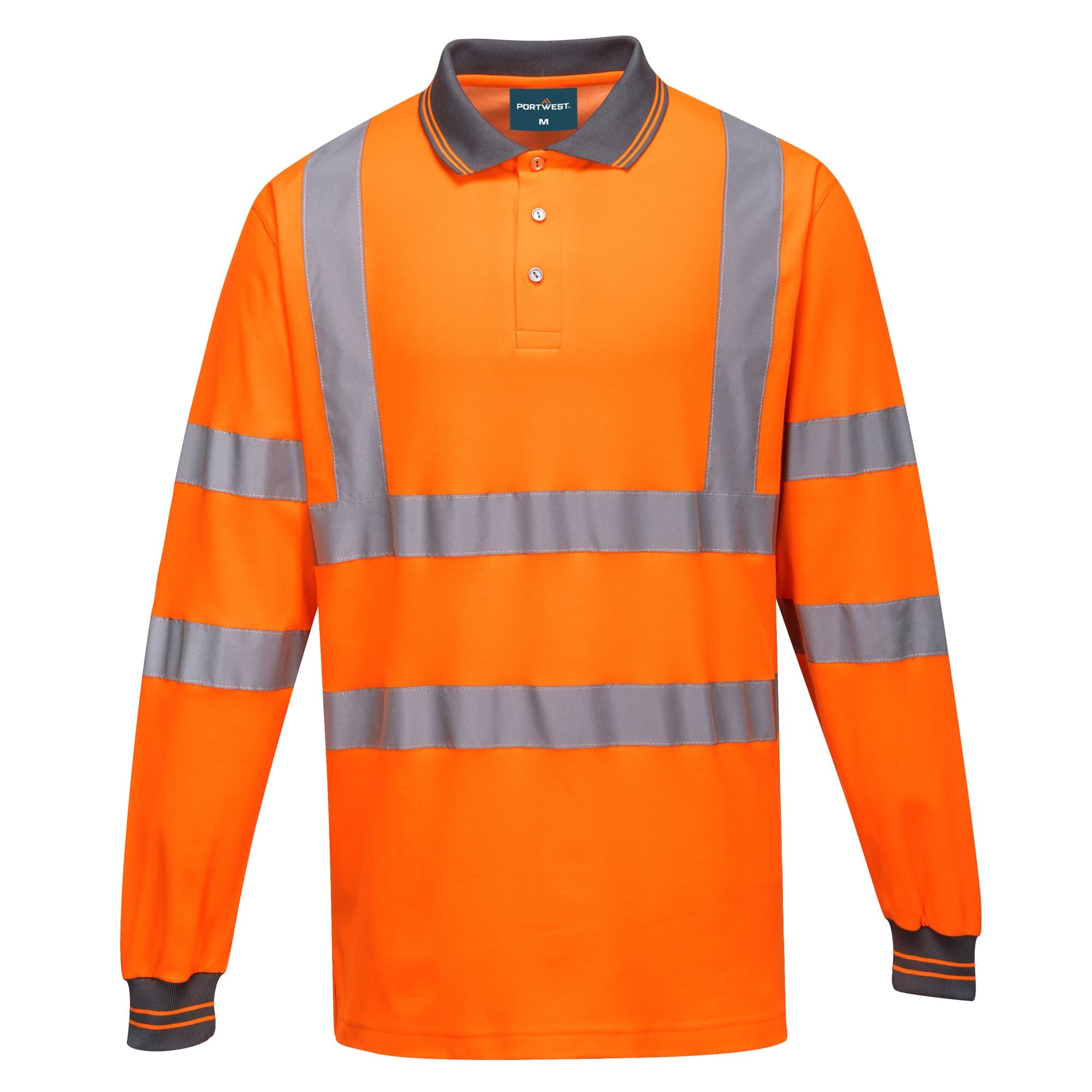 Comfort Polo lange mouw - Oranje