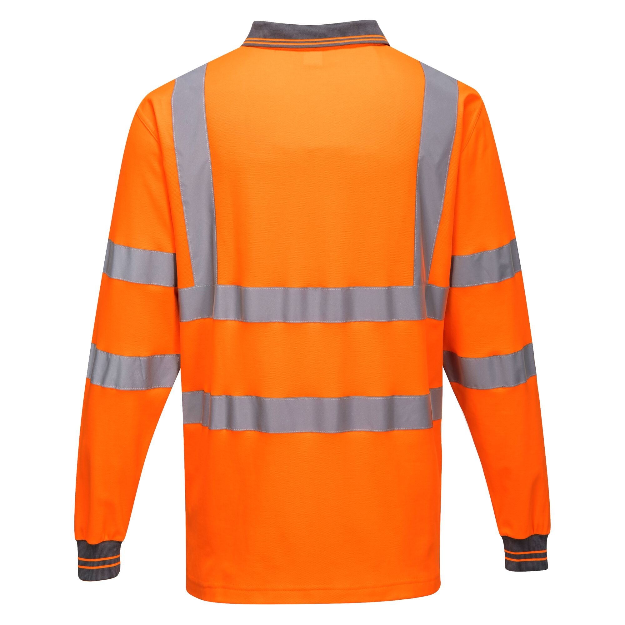 Comfort Polo lange mouw - Oranje - achterkant