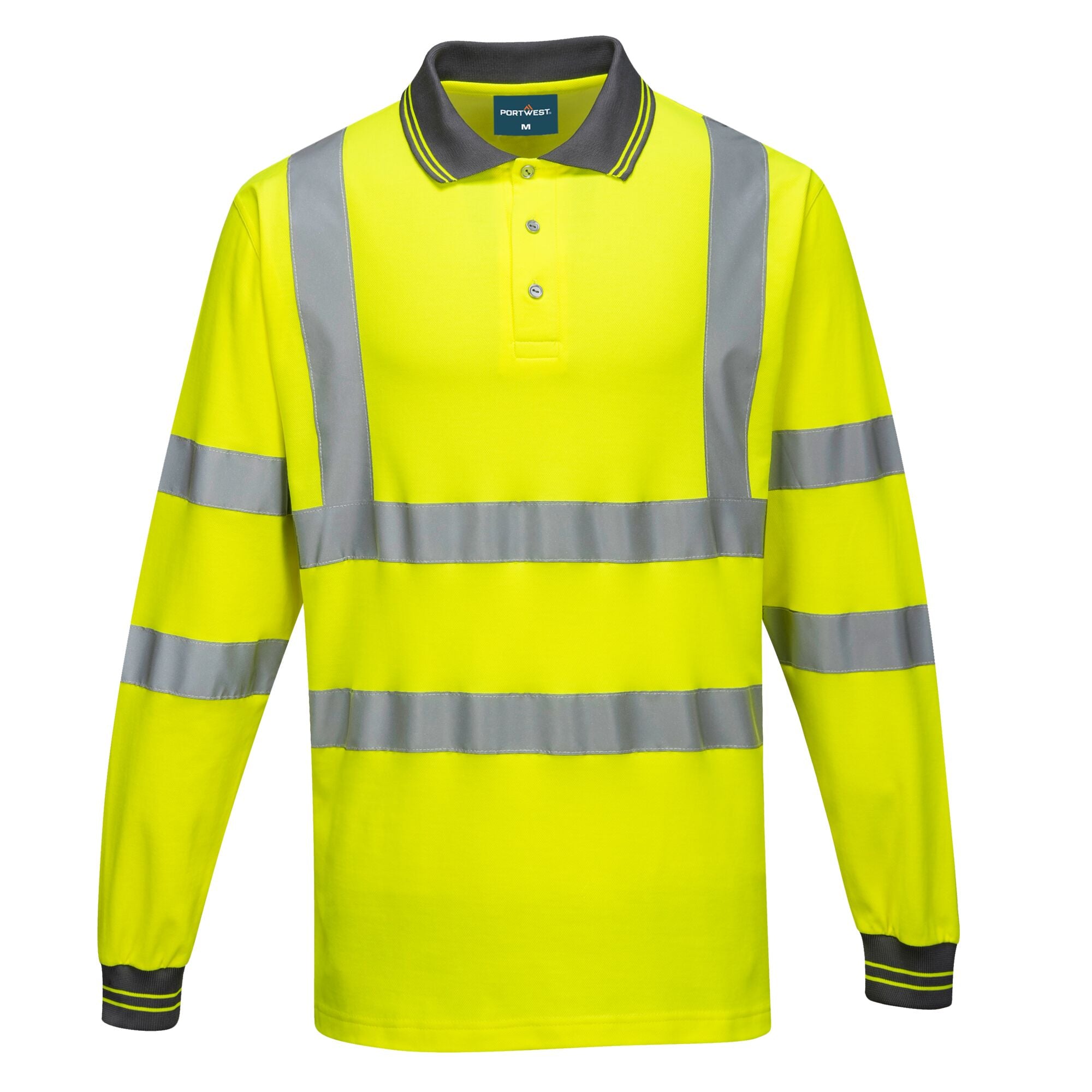 Comfort Polo lange mouw - Geel