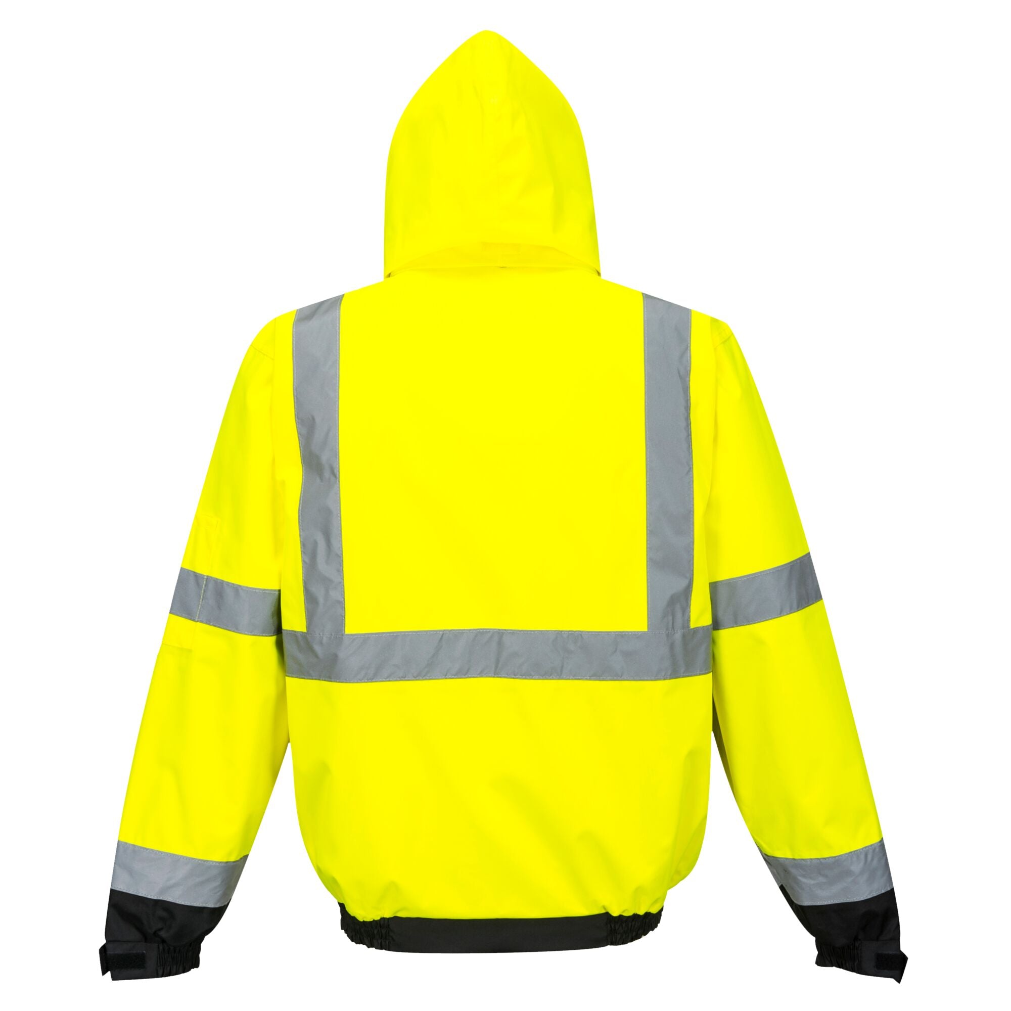 Hi-Vis Premium 3-in-1 Contrast Bomberjack - Geel/Zwart - achterkant