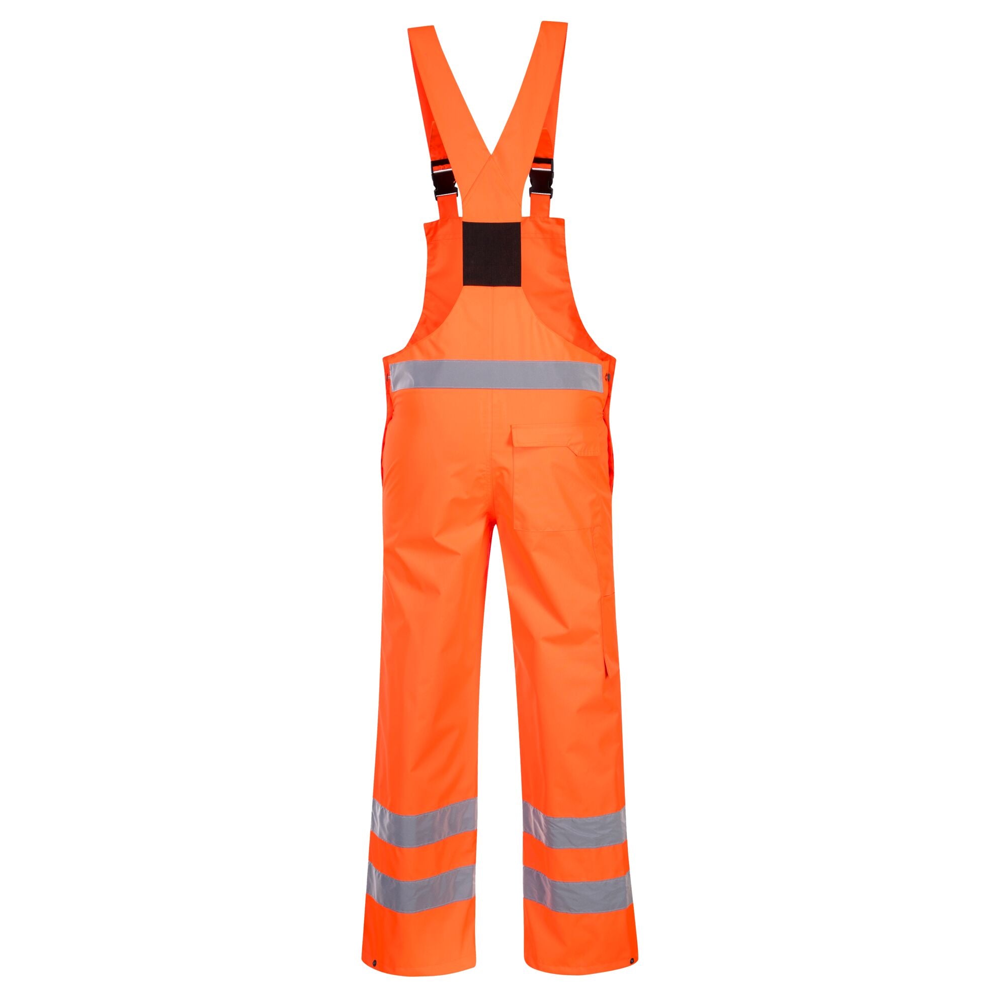 Hi-Vis Amerikaanse Overall- Ongevoerd - Oranje - achterkant
