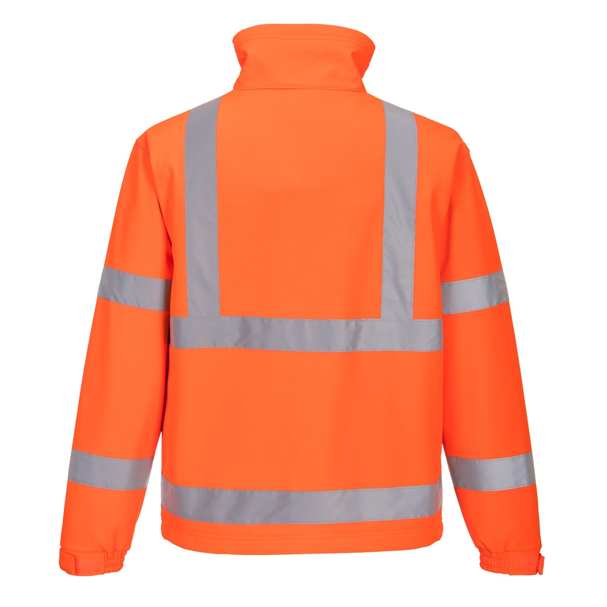 Hi-Vis Klassiek Softshell Jack Softshell jas (3L) - Oranje - achterkant
