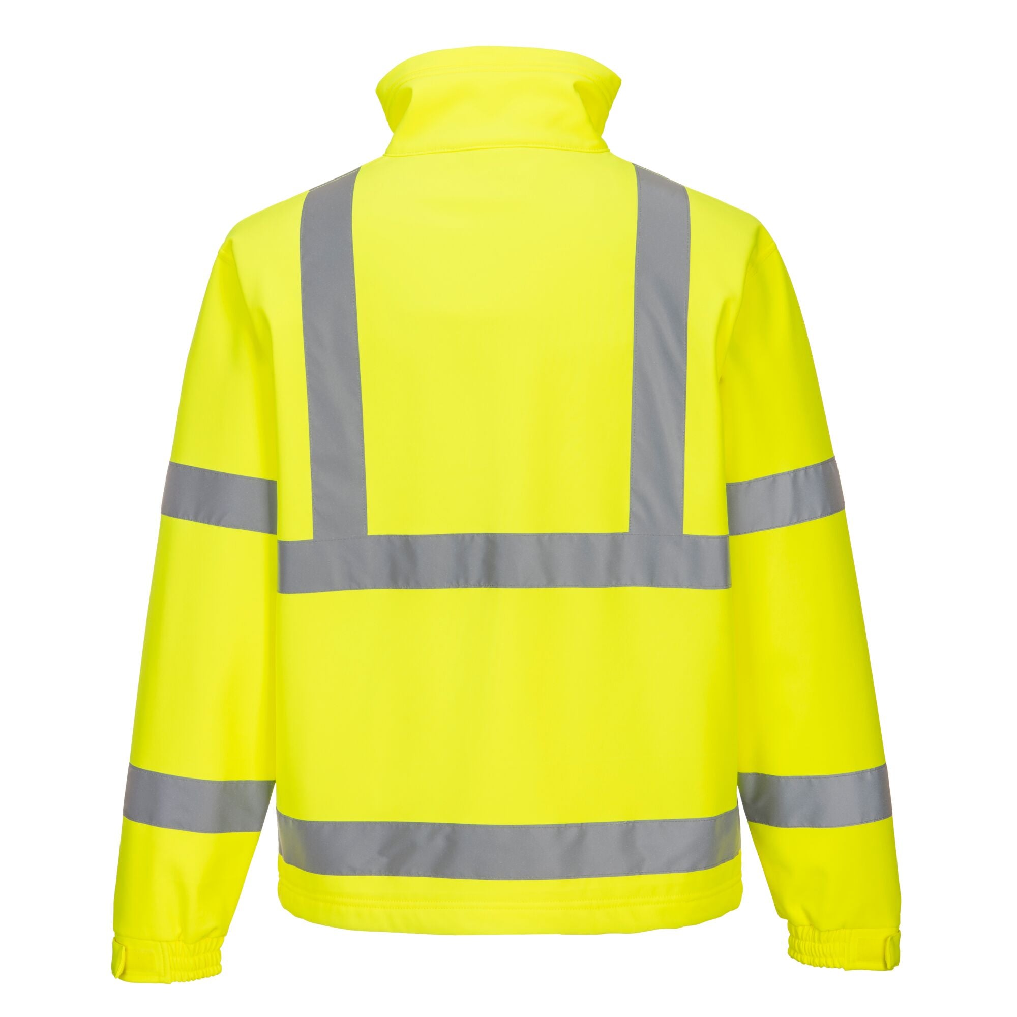 Hi-Vis Klassiek Softshell Jack Softshell jas (3L) - Geel - achterkant