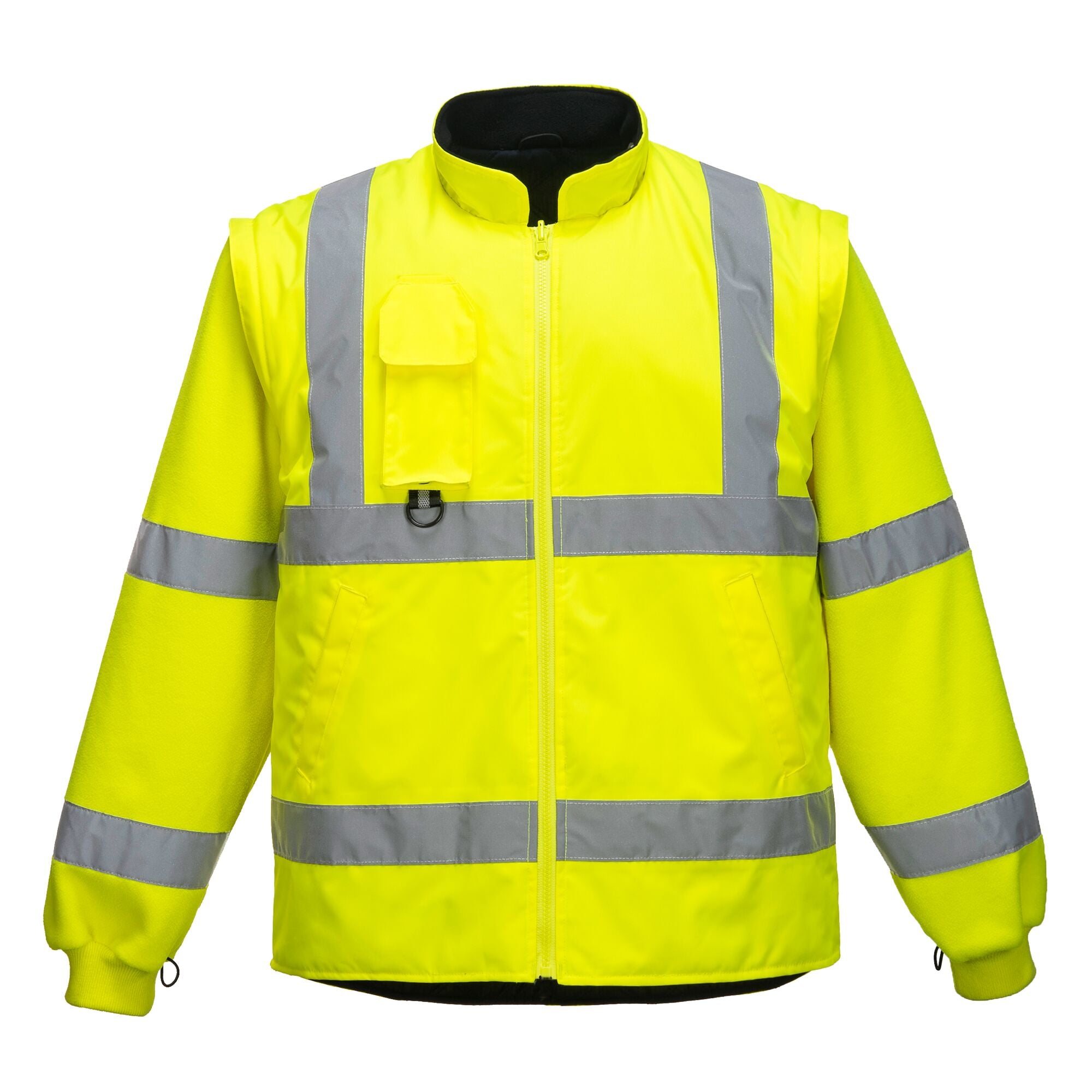 Ademend Hi-Vis 7-in-1 Verkeersjack - Geel - opname 7