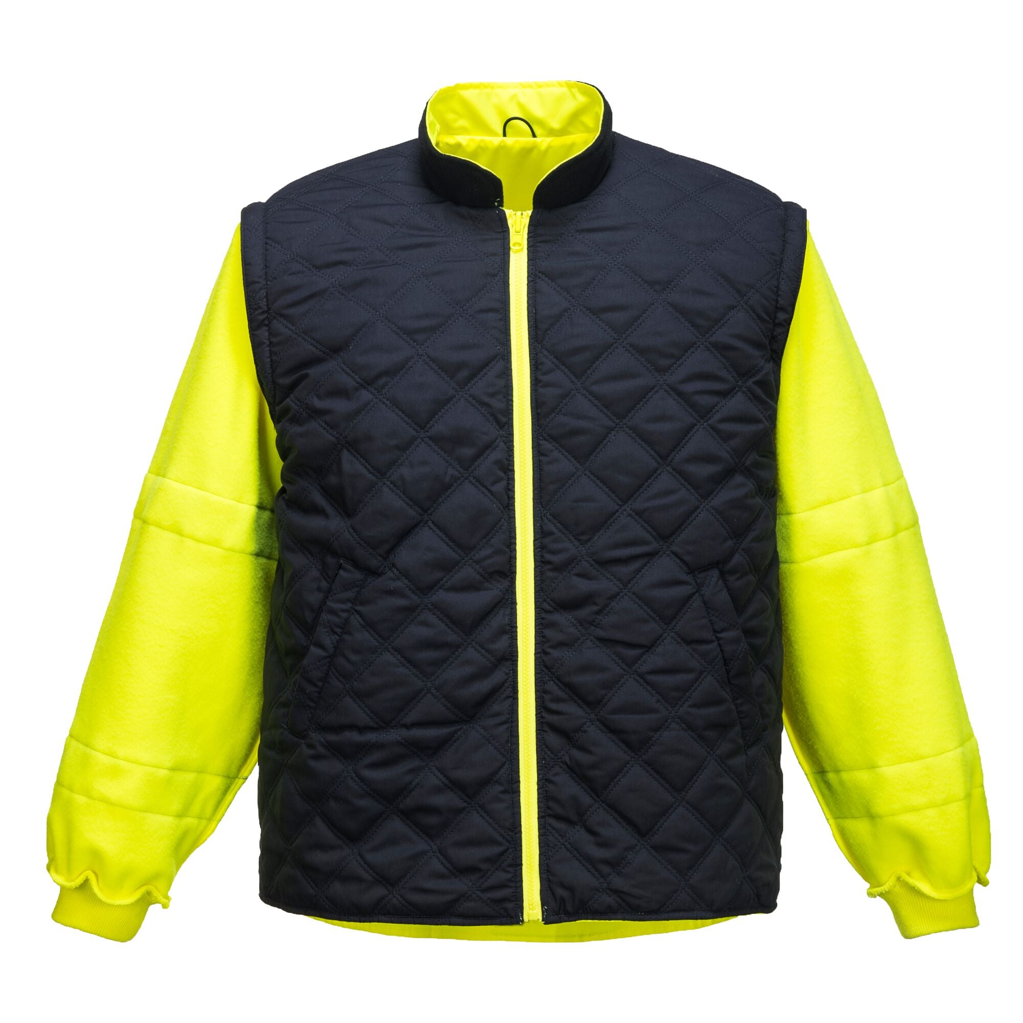 Ademend Hi-Vis 7-in-1 Verkeersjack - Geel - opname 8