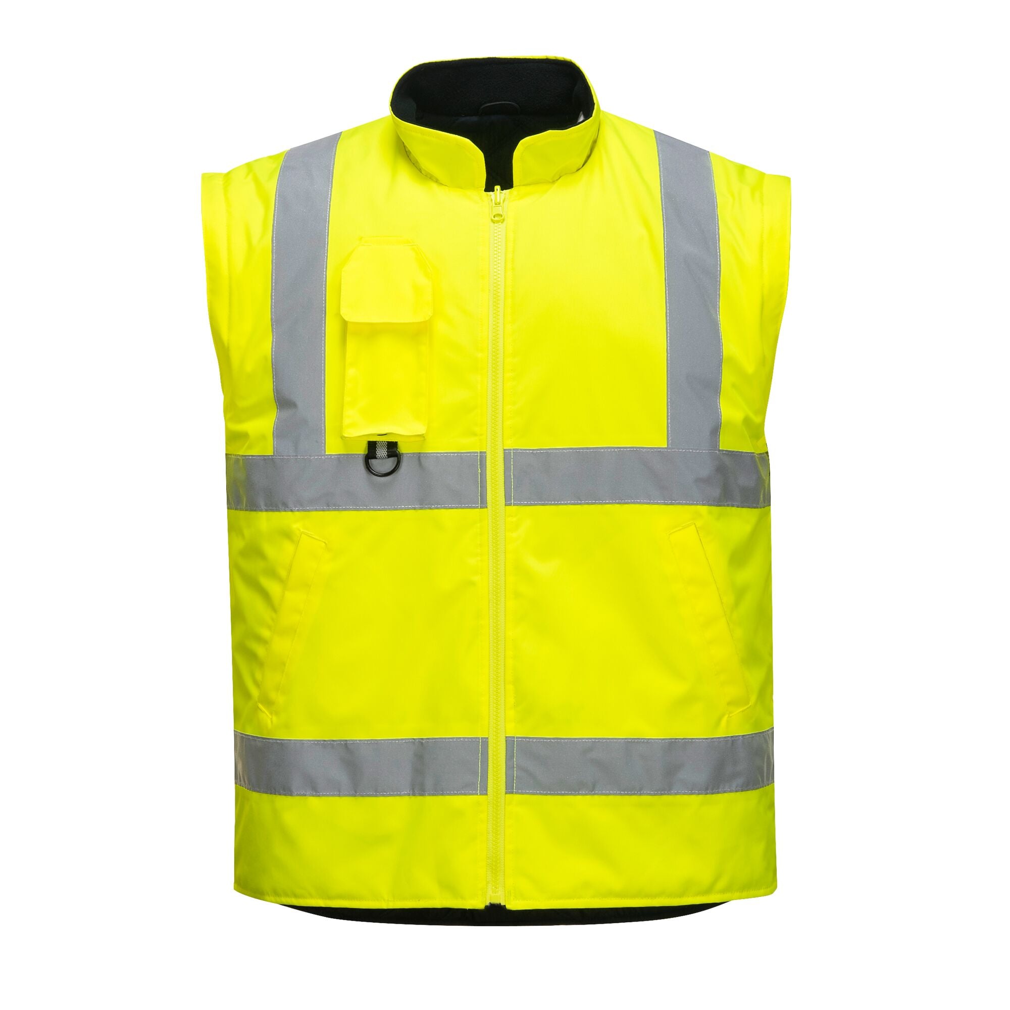 Ademend Hi-Vis 7-in-1 Verkeersjack - Geel - opname 10
