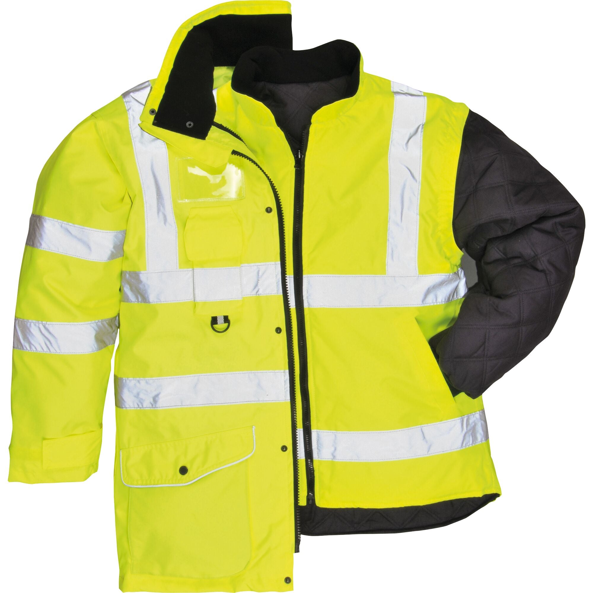 Ademend Hi-Vis 7-in-1 Verkeersjack - Geel - opname 11