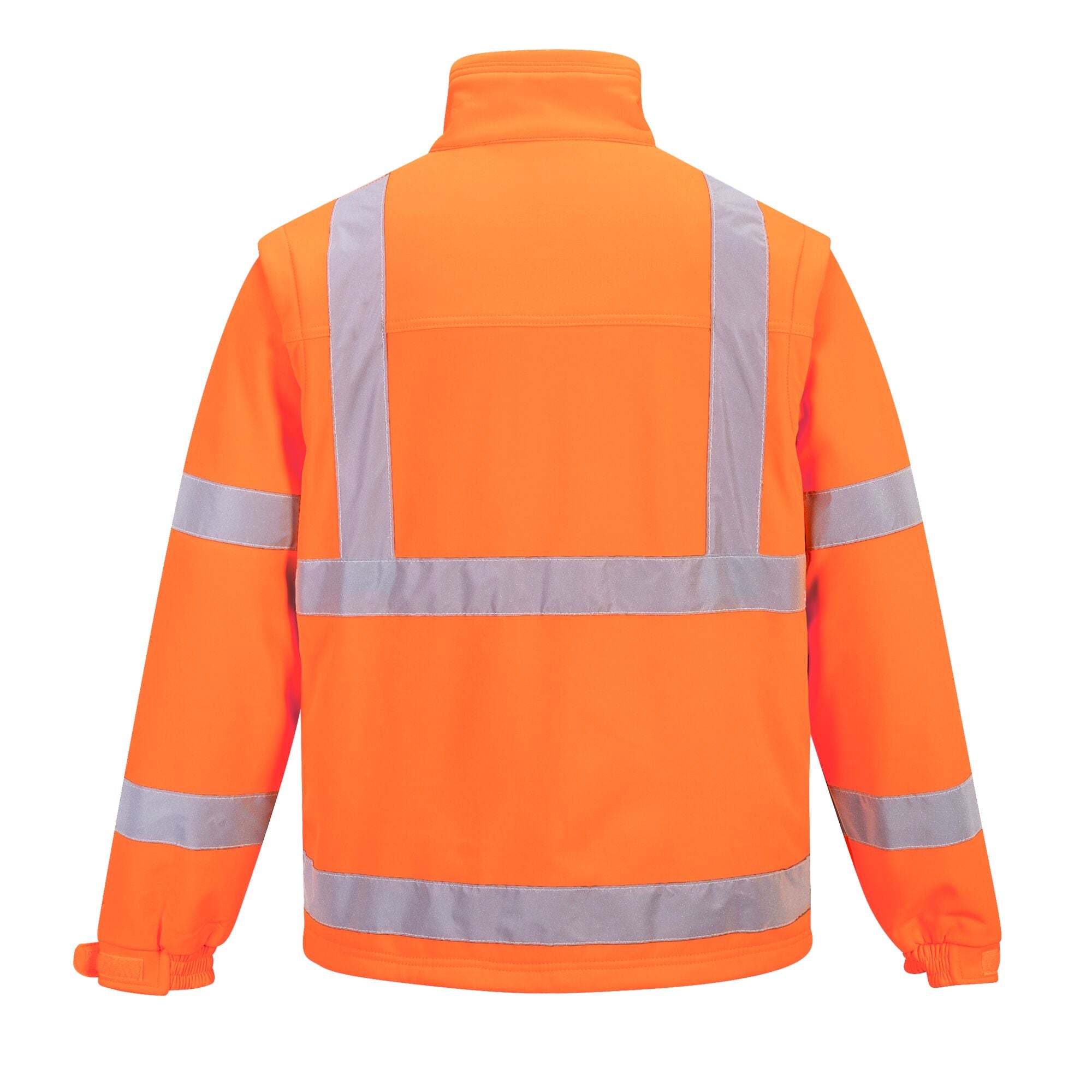 Hi-Vis Softshell Jack Softshell jas (3L) - Oranje - achterkant