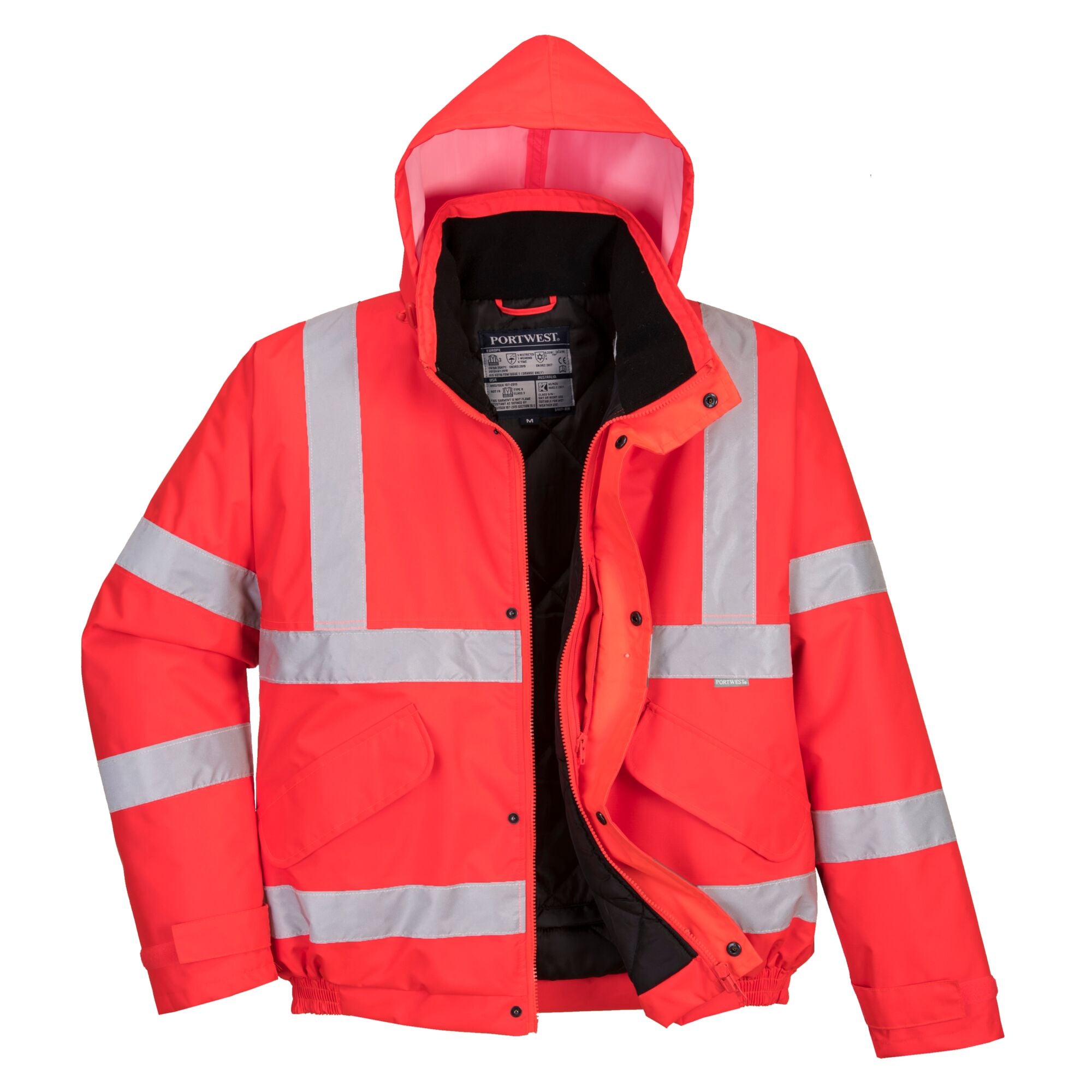 Hi-Vis Bomberjack - Rood - opname 2