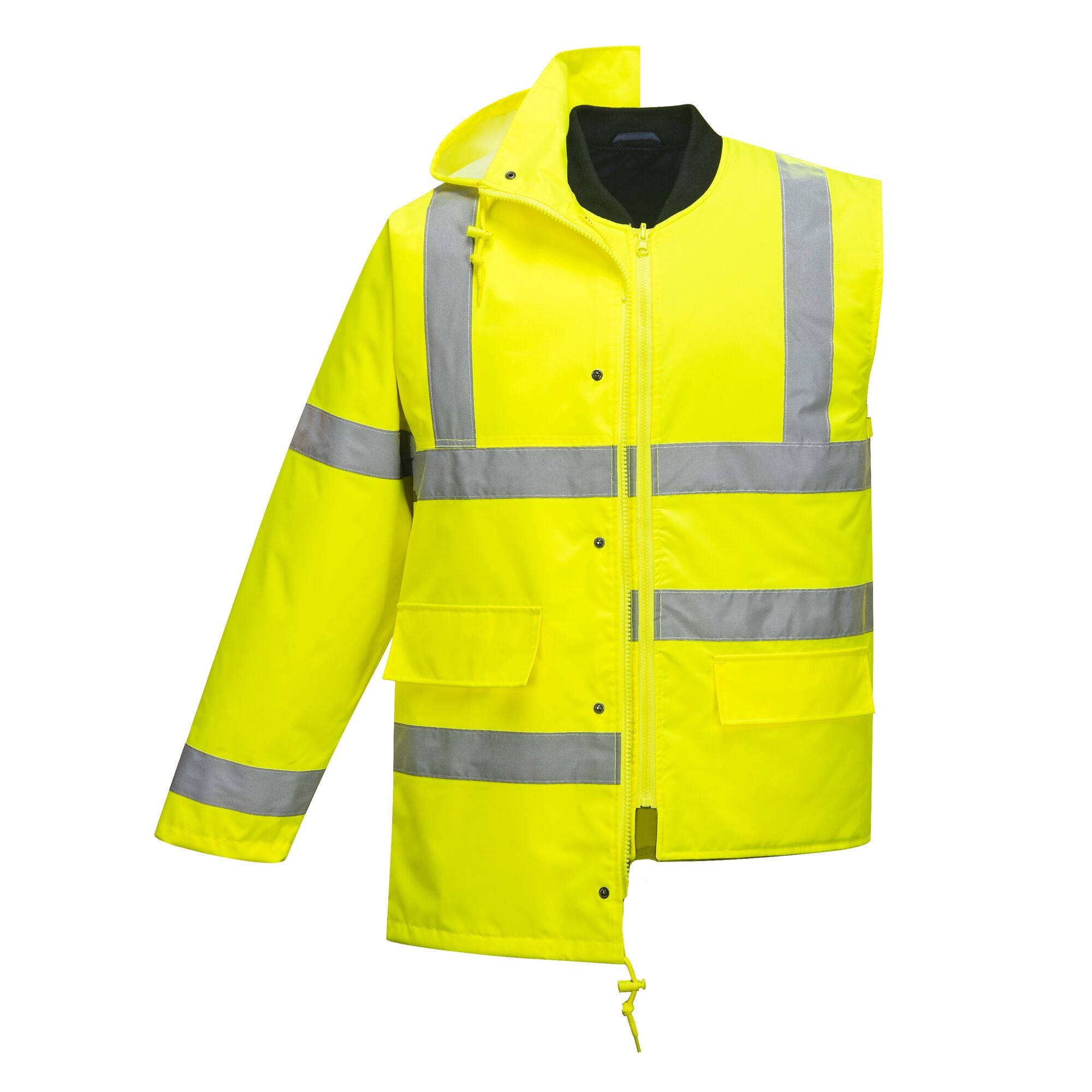 Hi-Vis 4-in-1 Verkeersjack - Geel - opname 5