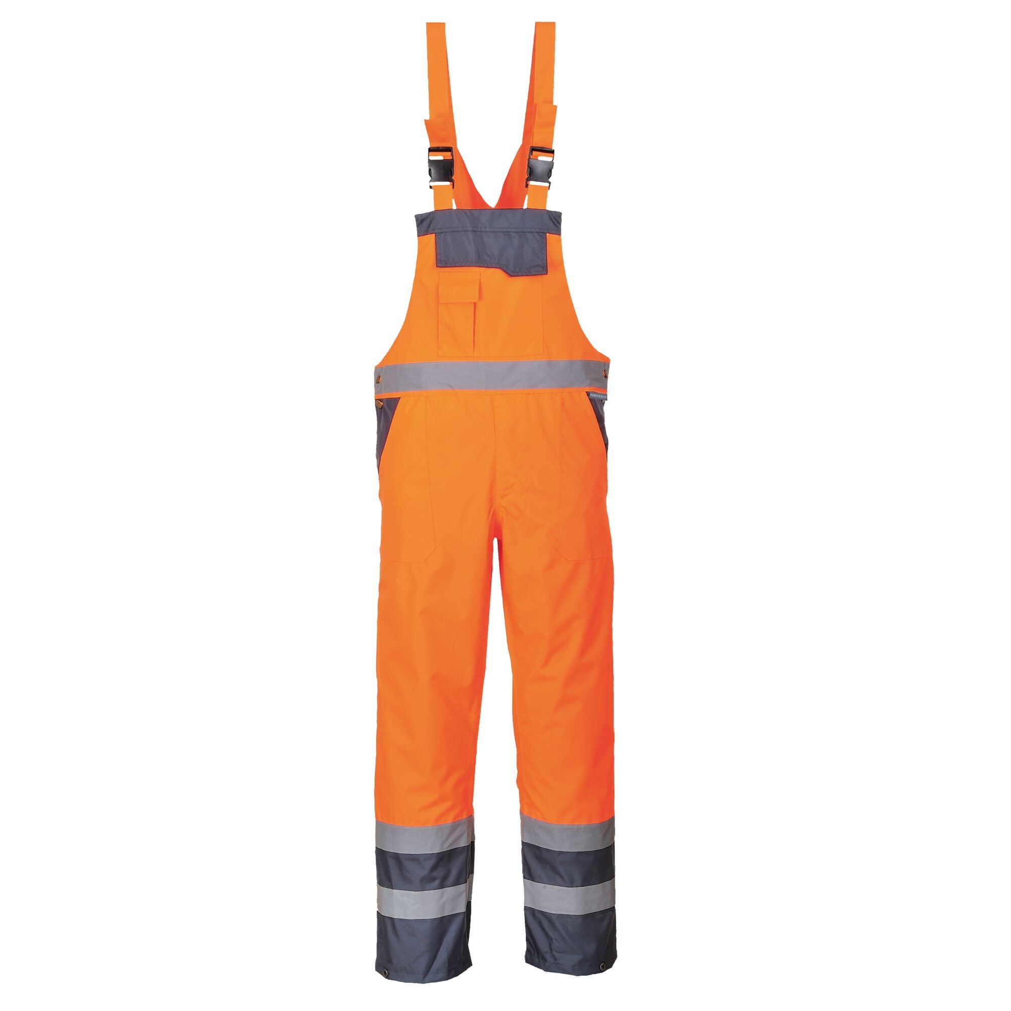 Twee Kleuren Amerikaanse Overall Tuinbroek - Ongevoerd - Oranje/Marine