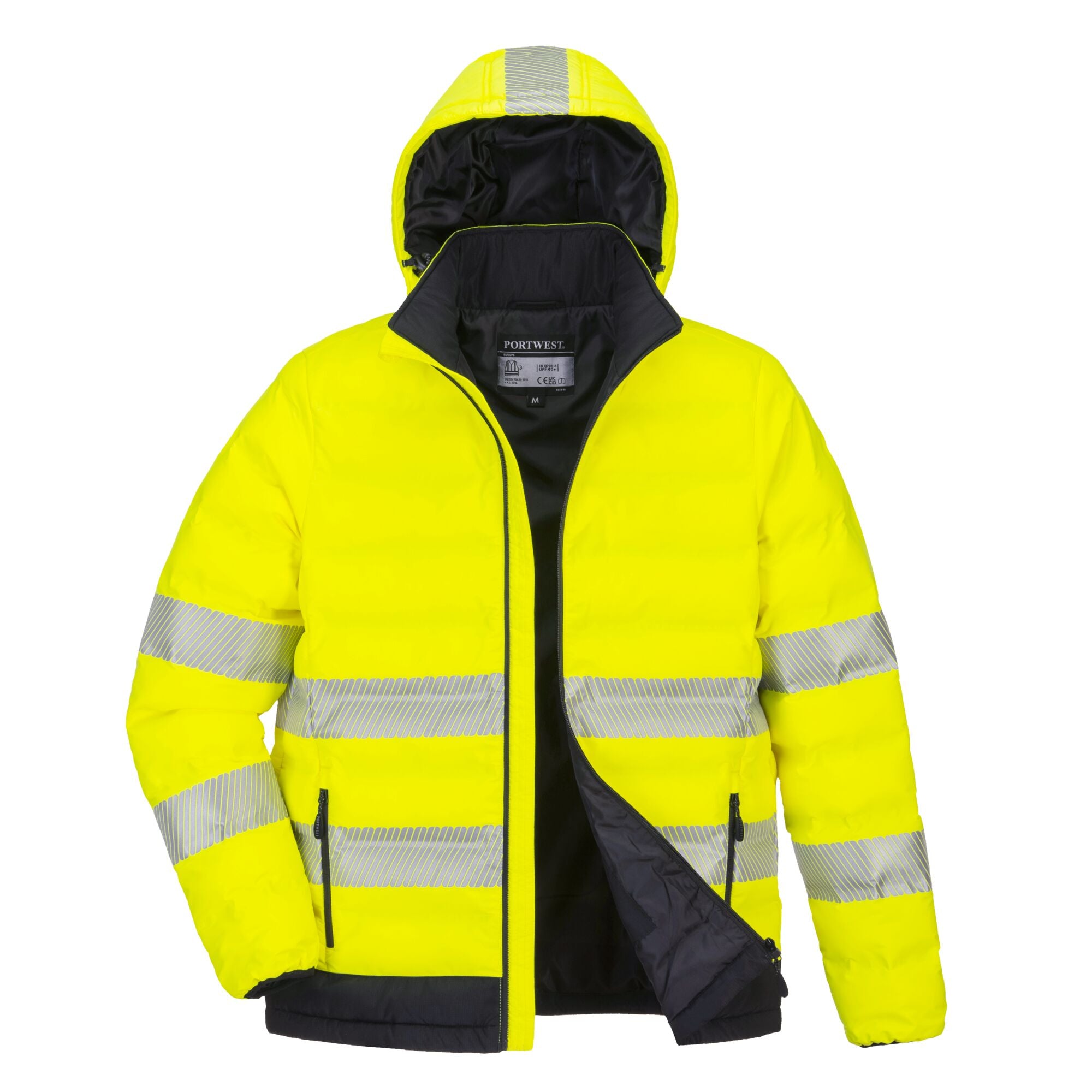 Hi-Vis Ultrasonisch Verwarmd Tunnel Jack - Geel/Zwart - opname 2