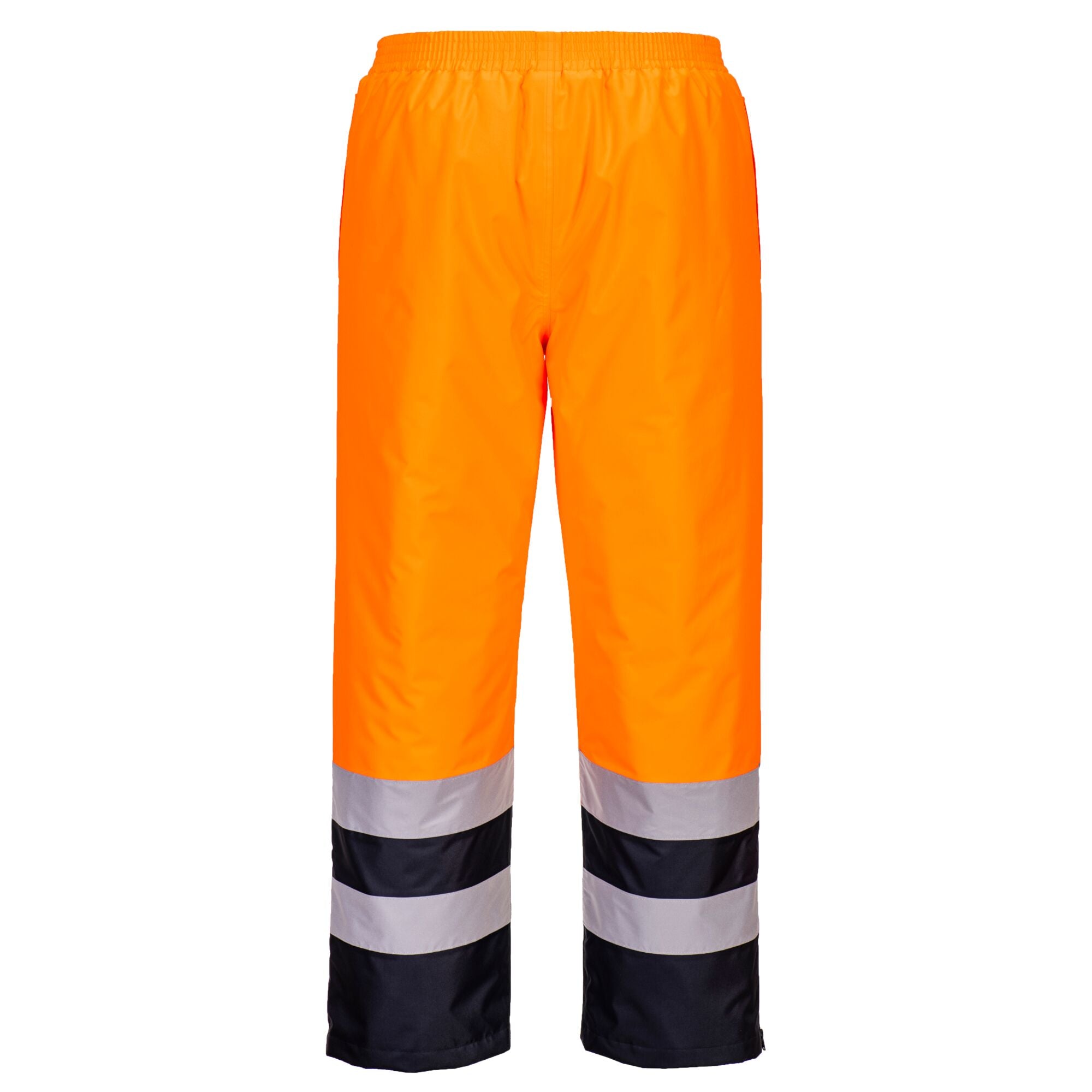 Hi-Vis winter Broek - Oranje/Marine - achterkant