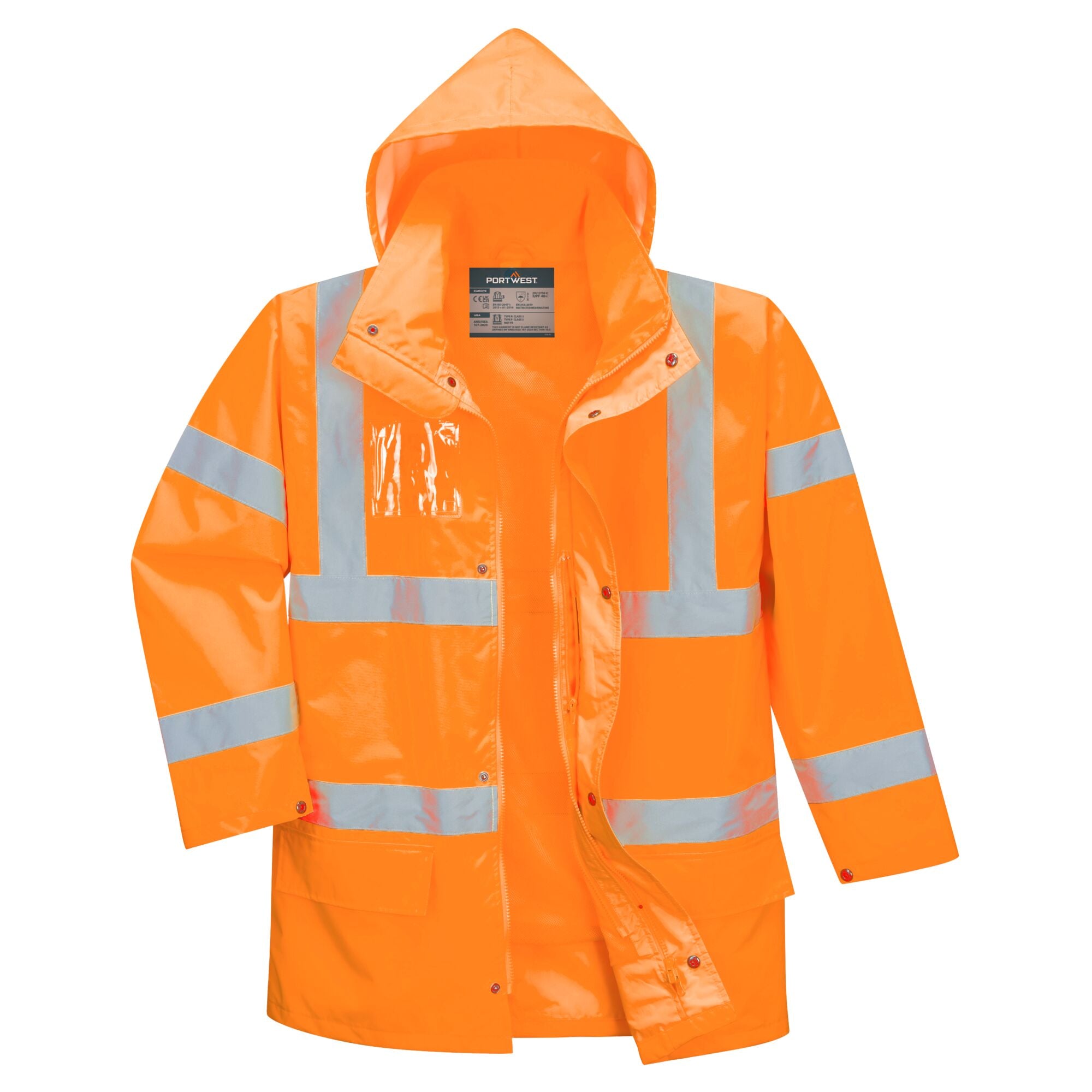 Hoge zichtbaarheid jack 5-in-1 - Oranje - opname 2
