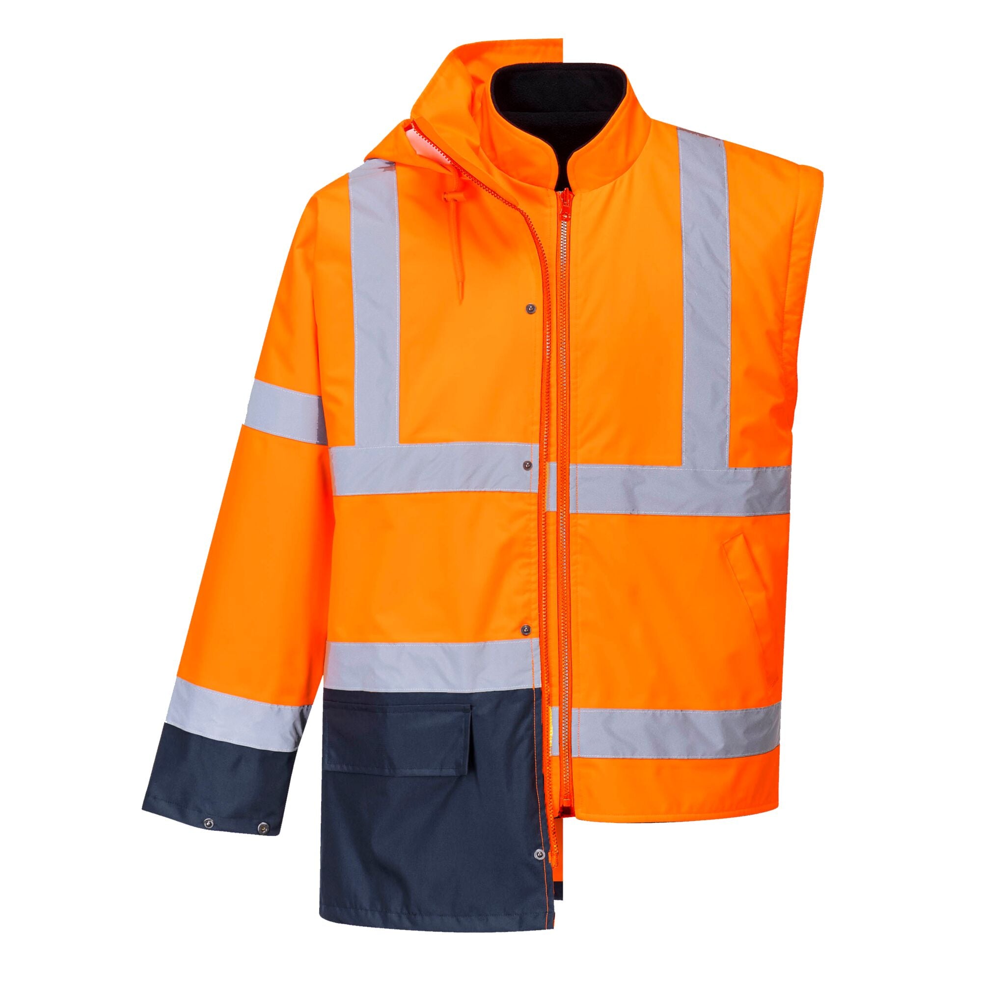 Hi-Vis Essential 5-in-1 jack - Oranje/Marine - opname 3