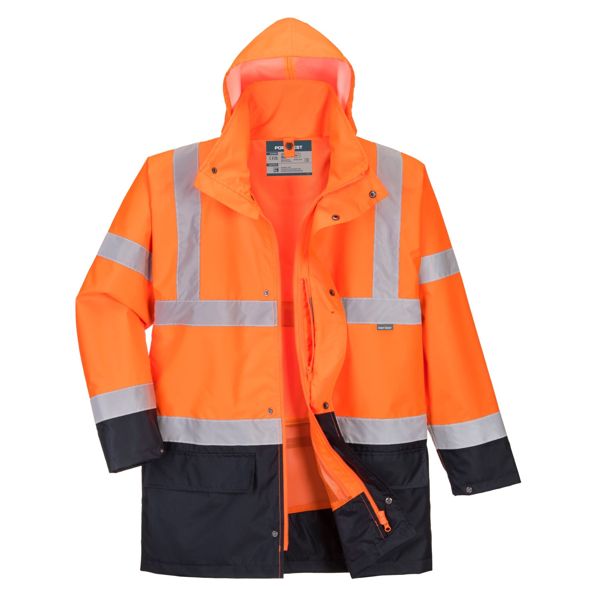 Hi-Vis Essential 5-in-1 jack - Oranje/Marine