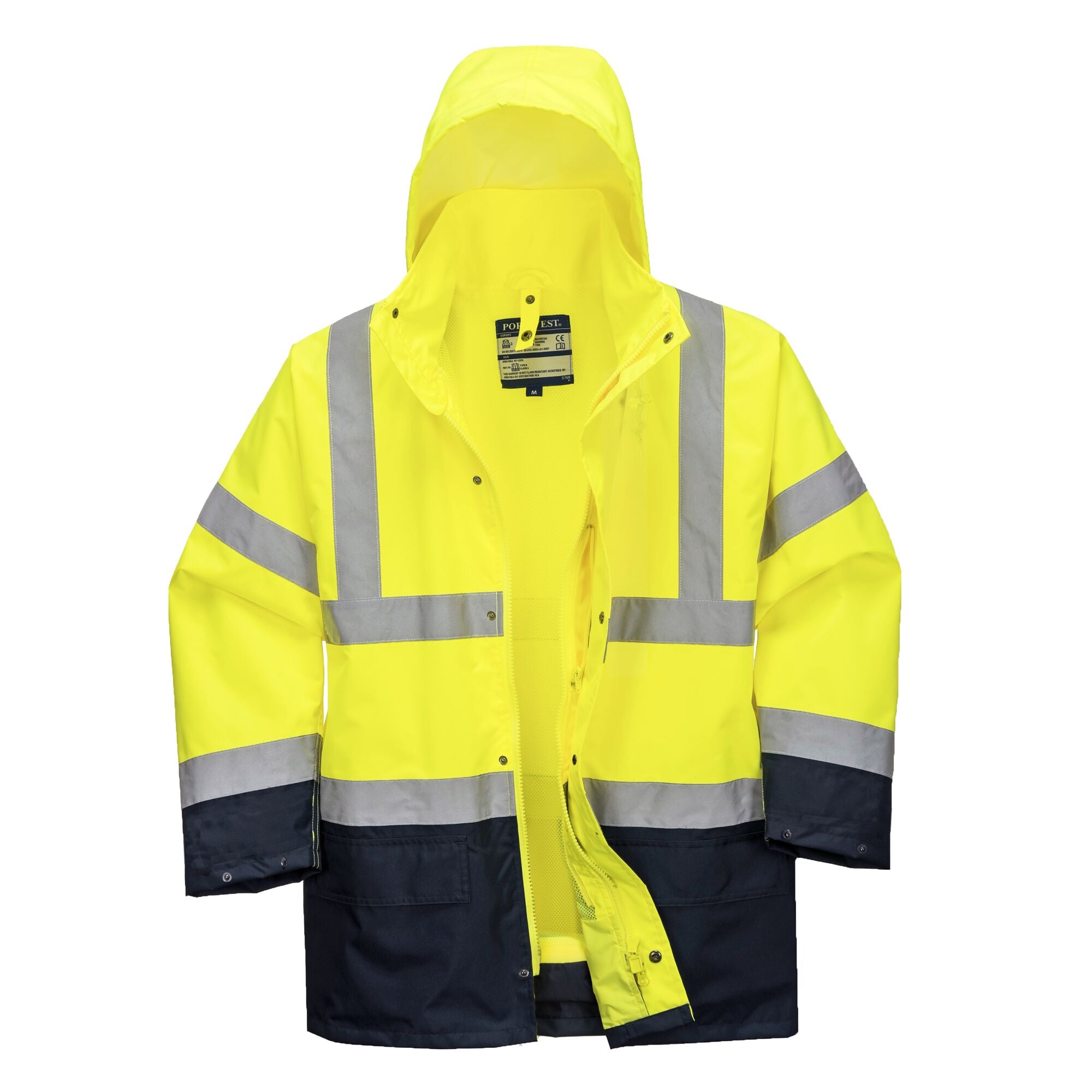 Hi-Vis Essential 5-in-1 jack - Geel/Marine