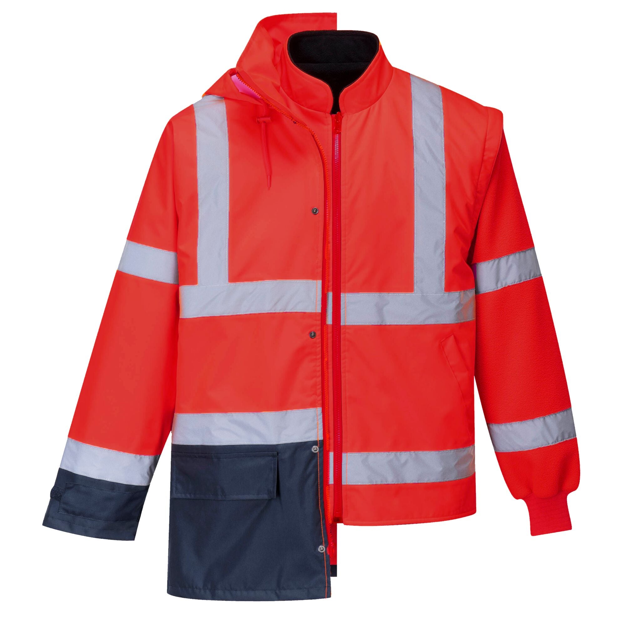 Hi-Vis Executive 5-in-1 Jack - Rood/Marine - opname 2