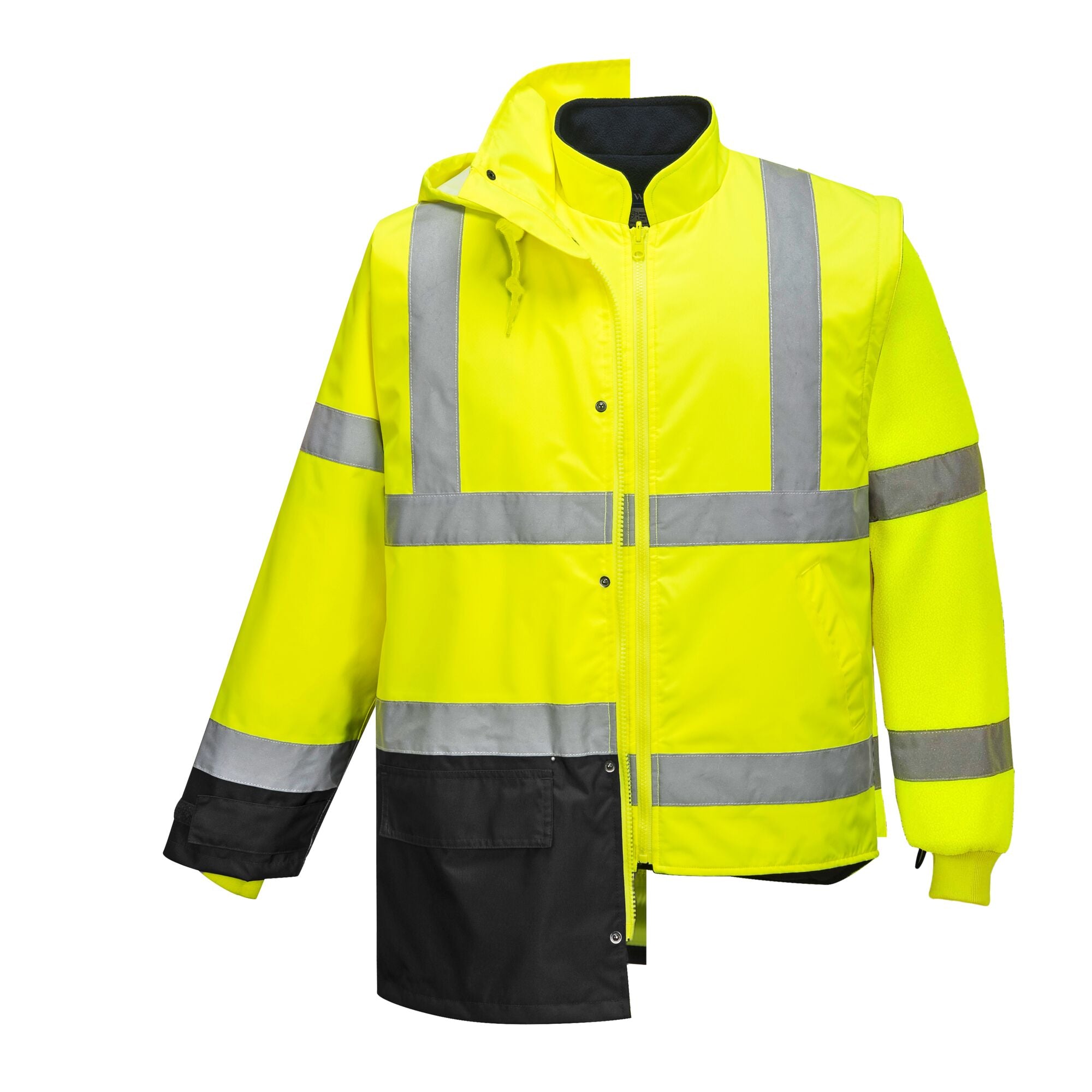 Hi-Vis Executive 5-in-1 Jack - Geel/Zwart - opname 2