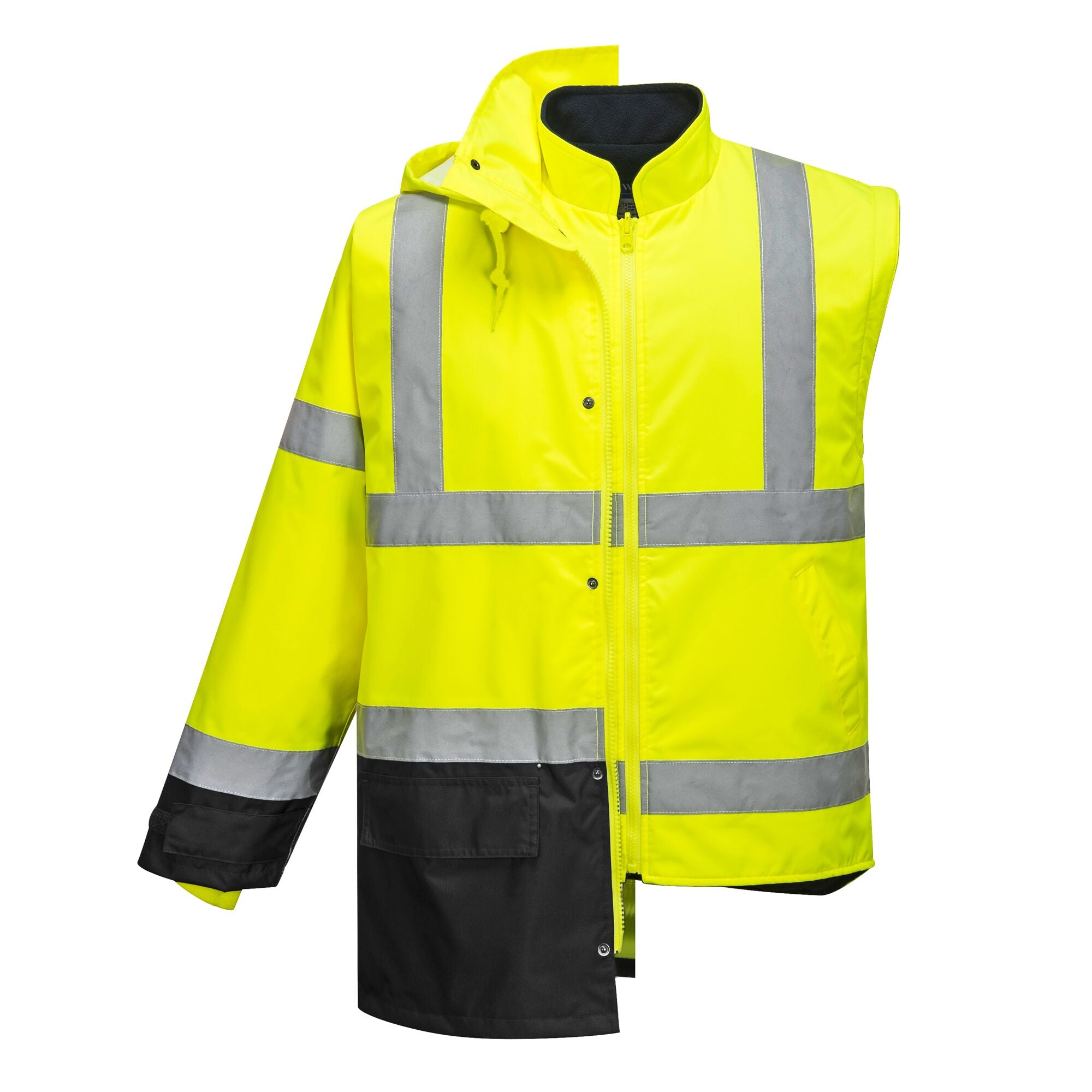 Hi-Vis Executive 5-in-1 Jack - Geel/Zwart - opname 3